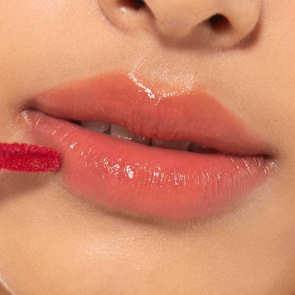 ETUDE Glow Fixing Tint #1 Pure Coral | Non-sticky Glossy Shine Lip stain | Fills up with