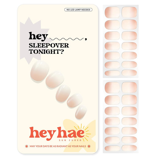 Semi Cured Gel Nail Strips | No LED Lamp Needed | Ombre, Neutral, Spring | Easy Apply & Remove