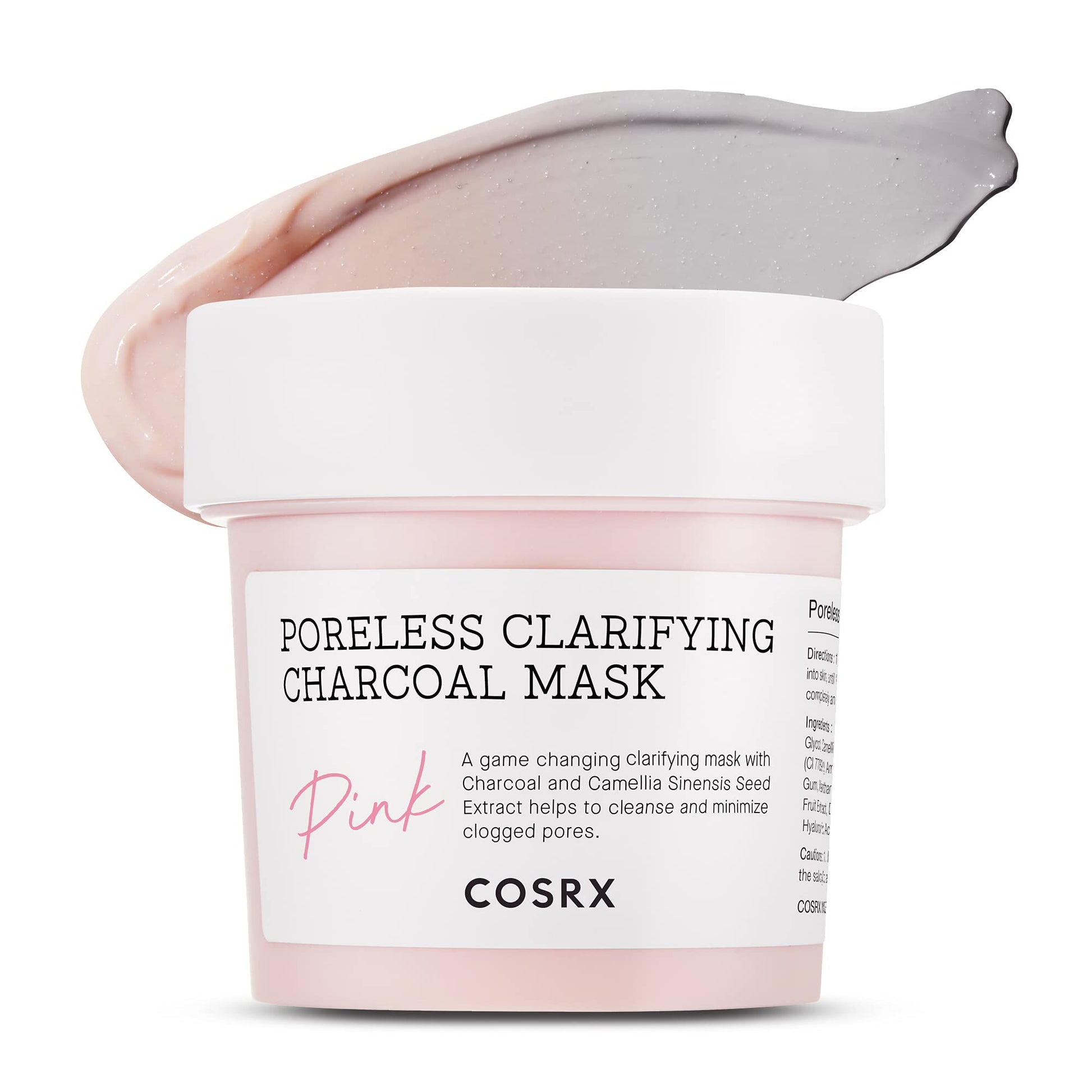 COSRX Pink Pore Clarifying Charcoal Clay Mask for Blackheads, 3.8 fl oz