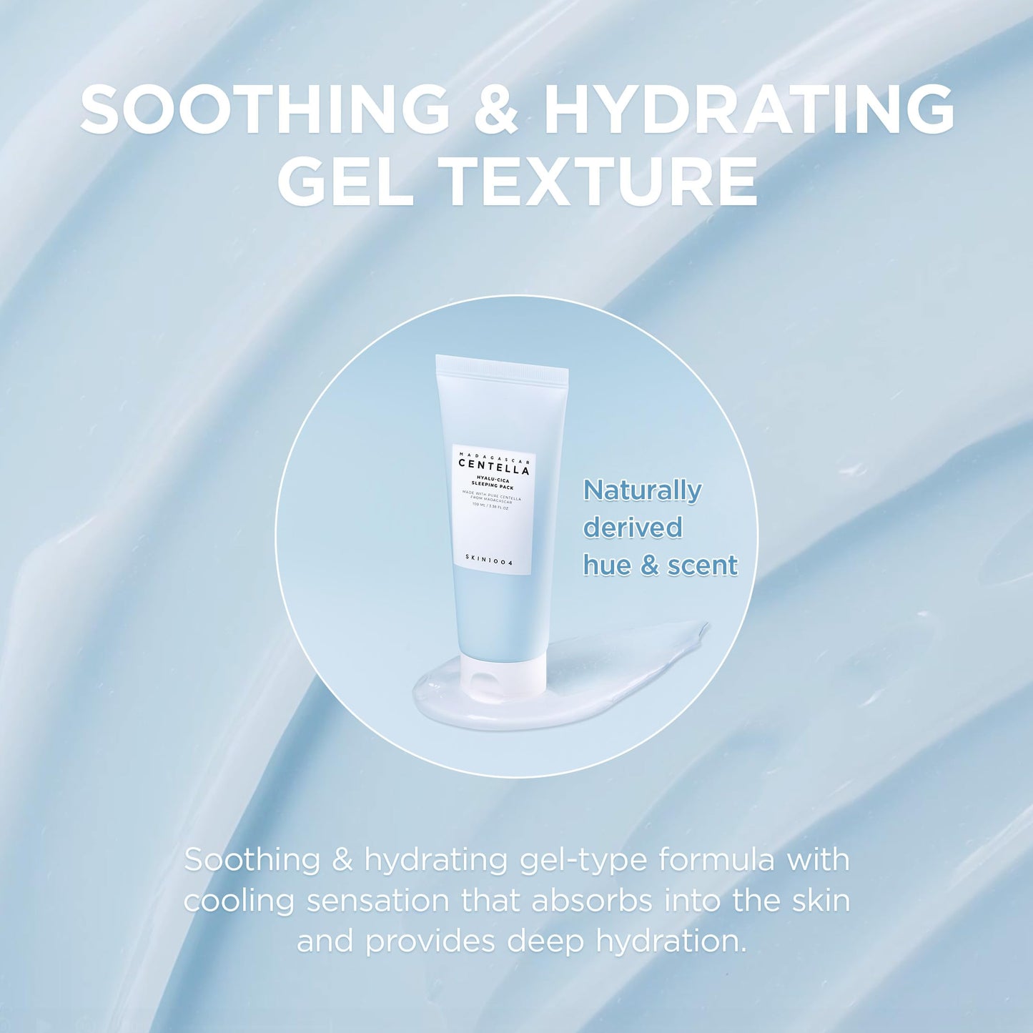 SKIN1004 Hyalu-Cica Sleeping Pack, Korean Face Moisturiser with Hyaluronic Acid & Centella, Cream