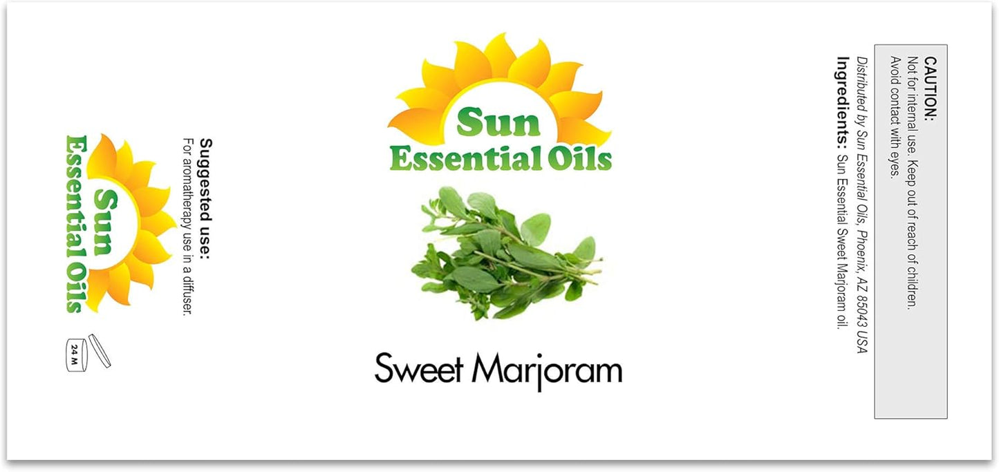 Sun Essential Oils Sweet Marjoram Essential Oil 2 oz – Aromatherapy Oil
