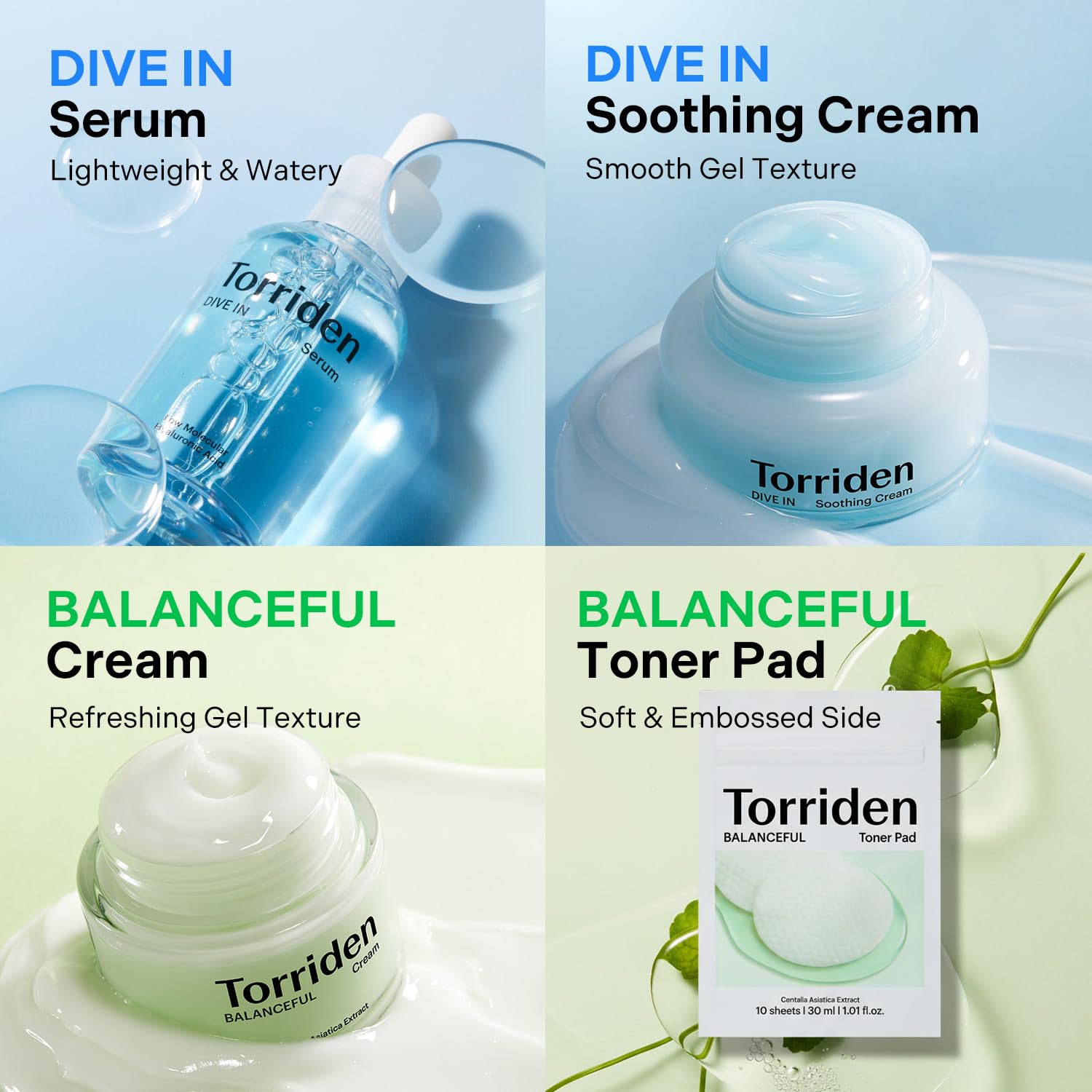 Torriden Softly Hydration Heroes DIVE IN Serum 1.69 fl.oz.+DIVE IN Soothing Cream 3.38