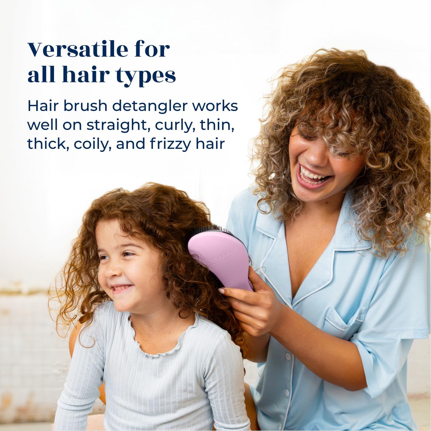 Crave Naturals Glide Thru Detangling Brush For Natural, Curly, Straight, Wet or Dry Hair - Gentle
