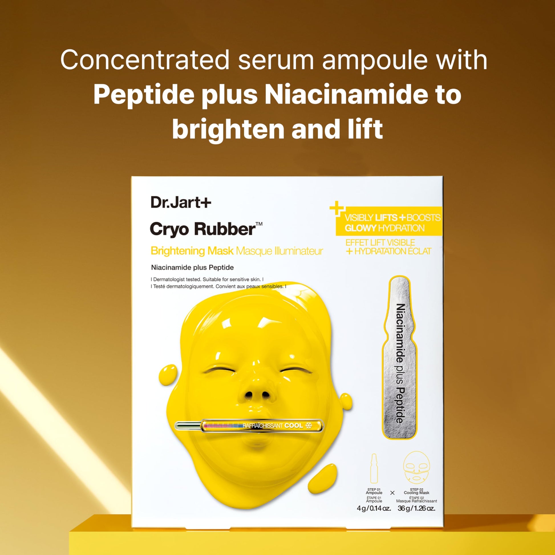 Dr.Jart+ Cryo Rubber Brightening and Cooling Korean Face Mask with Niacinamide and Peptides |