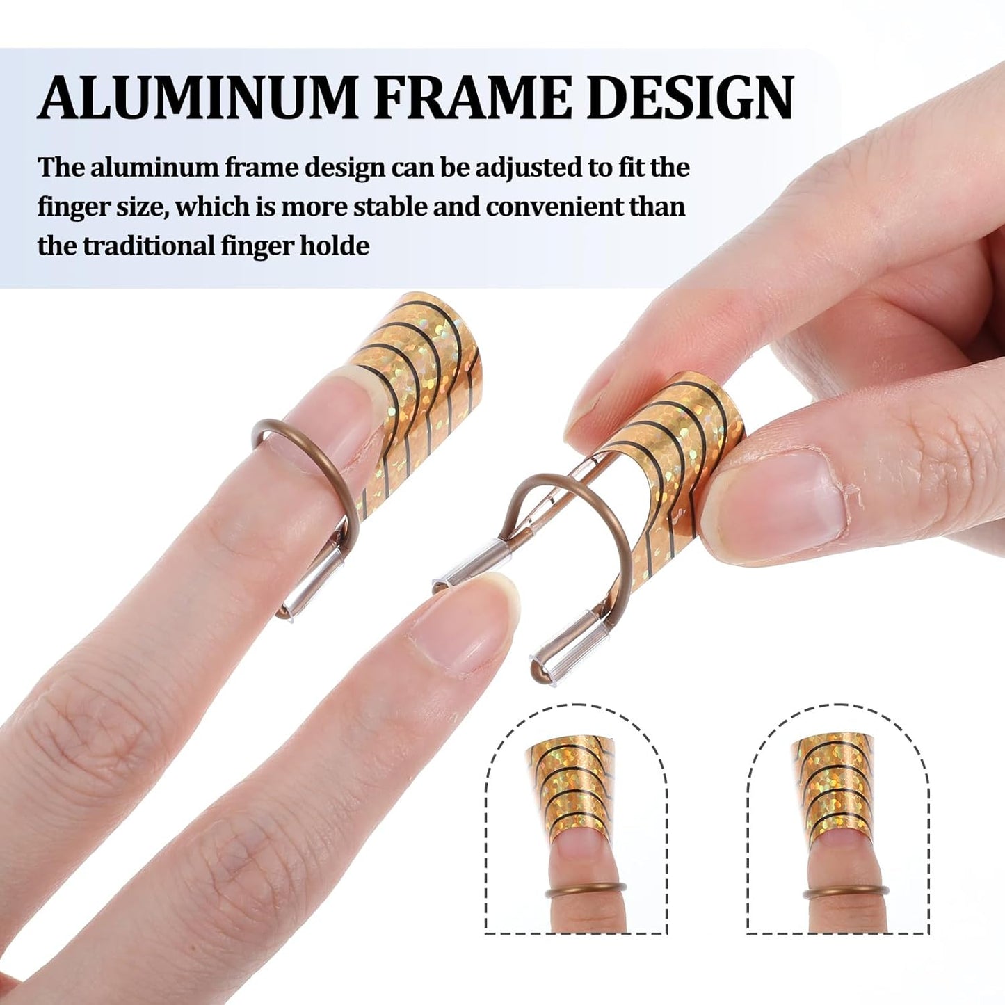 20 Pcs Nail Extension Forms, Reusable Nail Forms for Nails Extension Tips, Nails Form for Builder Gel, Acrylic UV Gel Protector for Salon Home Supply Manicure Tool