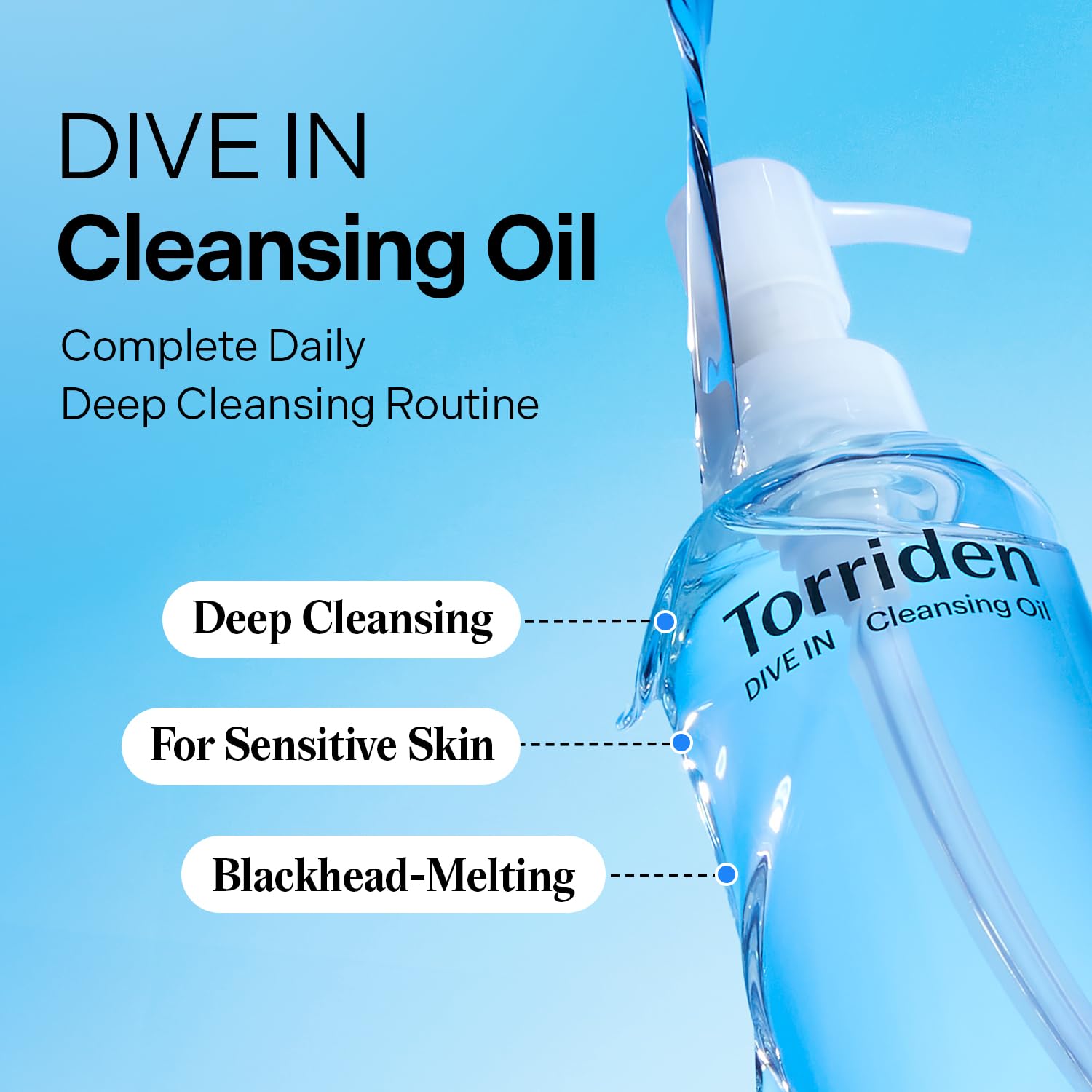 Torriden DIVE IN Cleansing Oil 200ml (6.76 fl.oz.) | Makeup Blackhead Remover | Hydrating Deep