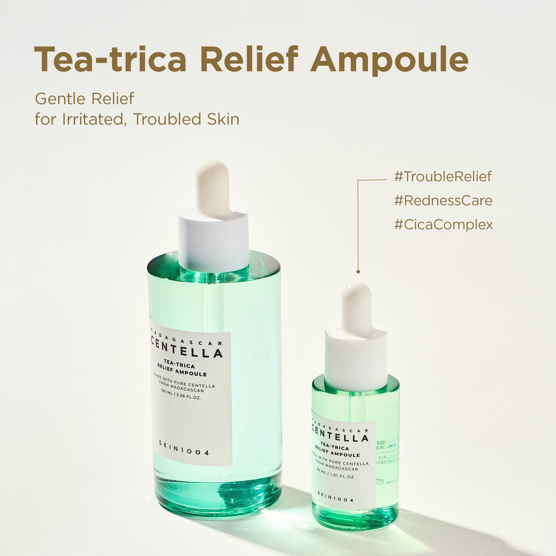 SKIN1004 Madagascar Centella Ampoule Kit, 4ea x 1.10 fl.oz, 30ml, Travel Size Face Serum
