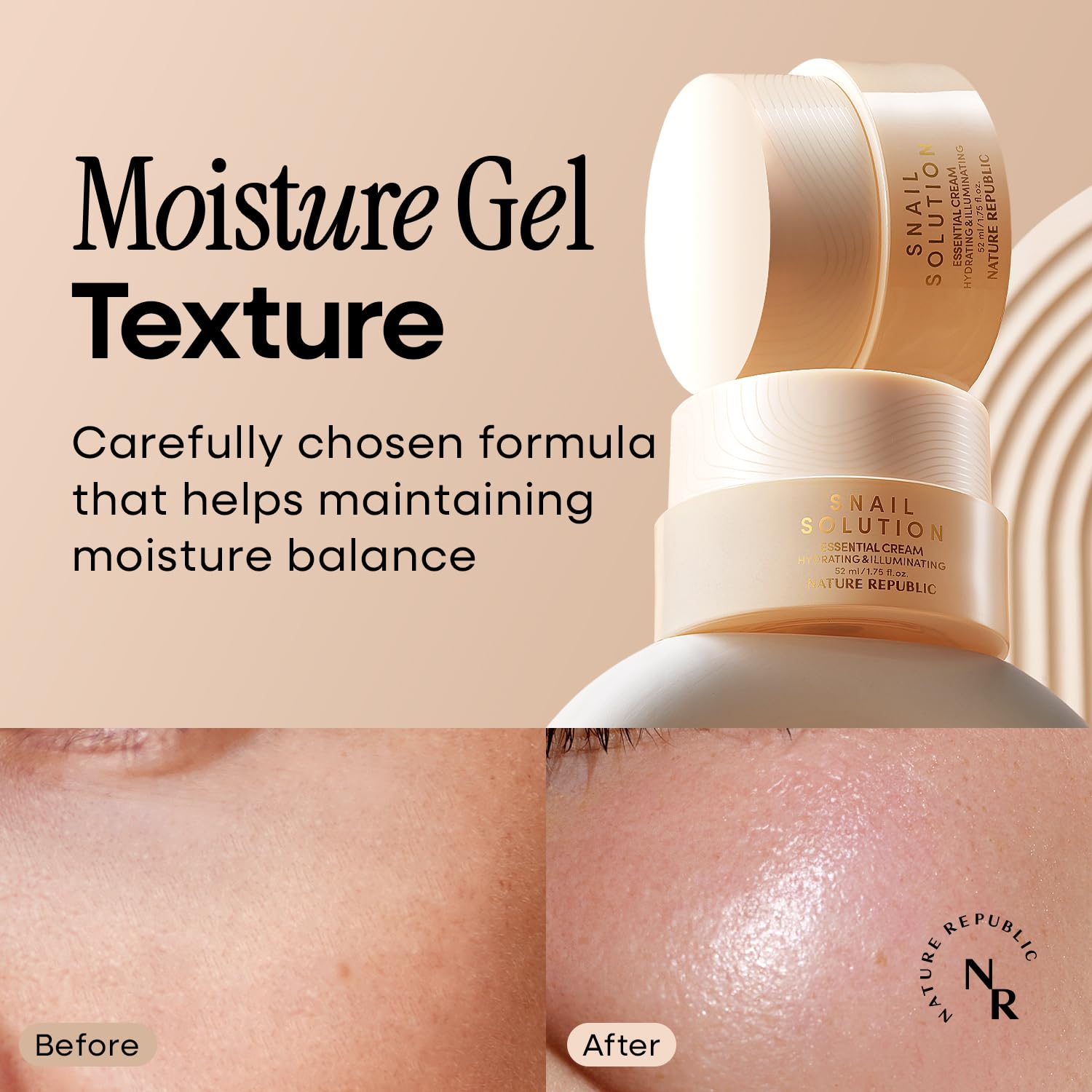 Nature Republic Snail Mucin Cream | Hydrating Korean Moisturizer for Repair & Glow, K-Beauty