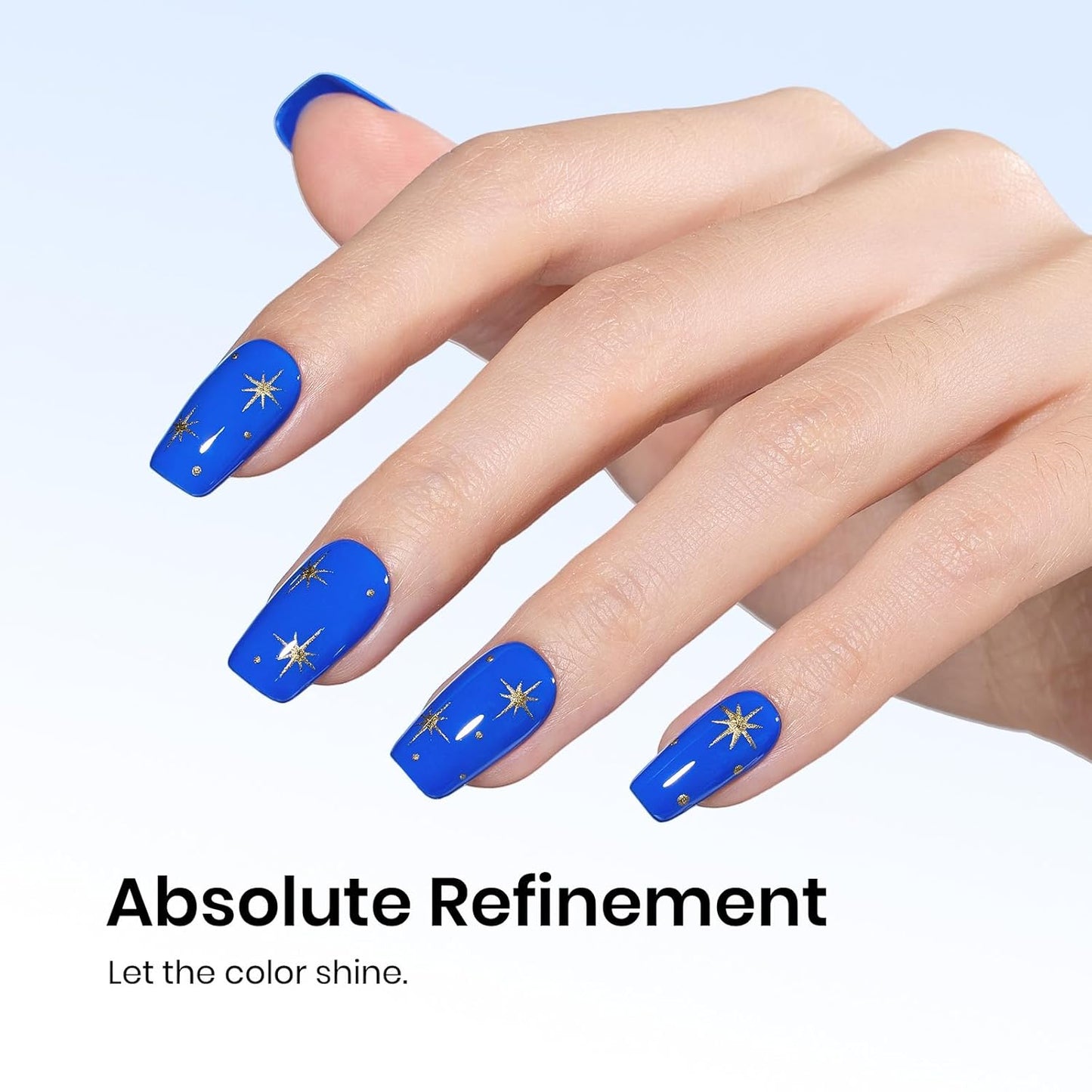 beetles Blue Gel Polish - 15ML One Color One Bottle Royal Blue Gel Polish Soak off Uv Led Lamp Nail Art Colorful Bottle All Season Manicure
