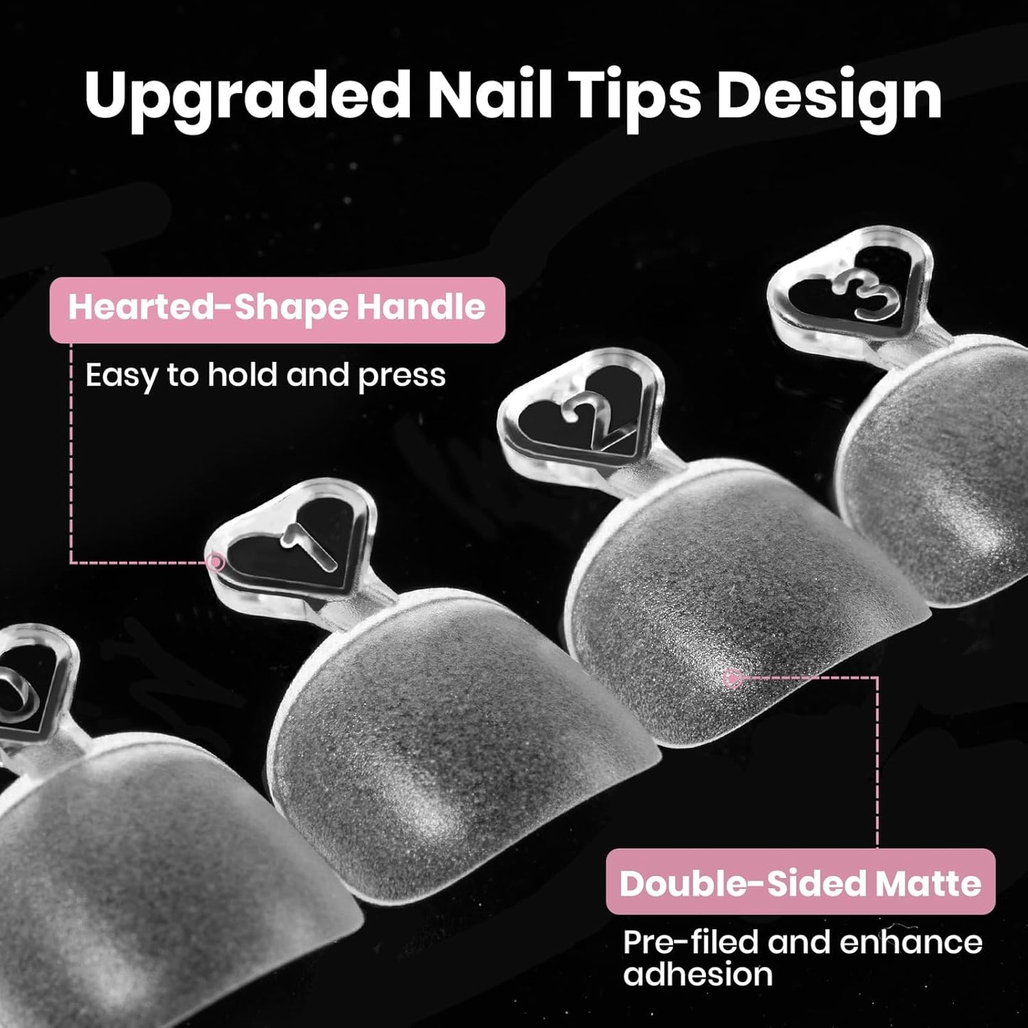 Beetles Toe Nail Tips Square - 16 Sizes 192 Pcs Full Cover Nail Tips Fake Acrylic Toe Nail Pre-etched Double Matte Press on Toenails, Soft Gel Toe Nail Extensions for Women