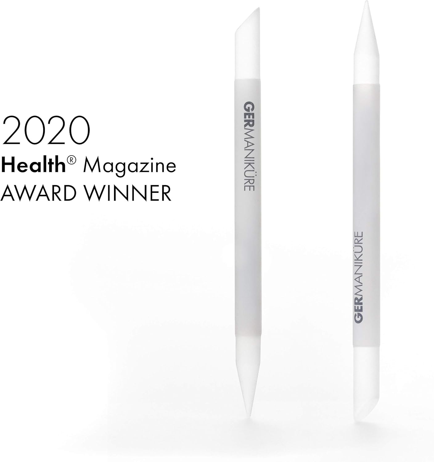 GERMANIKURE 2 Pc Glass Bundle - Crystal Glass Cuticle Stick & You are Amazing Nail File in Suede Sleeves – Handmade in Czech Republic – Professional Manicure Supplies – Cuticle Pusher, Callous Remover