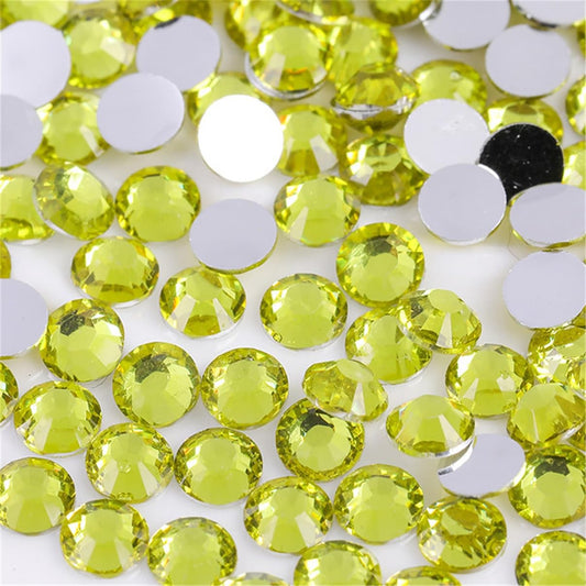 500 Pieces SS30 6mm Flatback Rhinestones Clear Glass Round Gems Crystals for Nail Art DIY Crafts