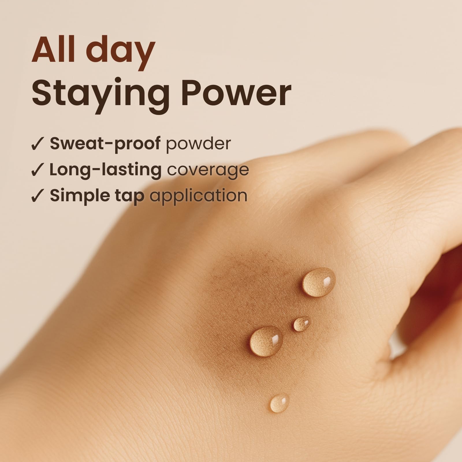 The Face Shop Quick Hair Puff - Natural Brown - Root Touch Up Hair Color, Hairline Powder Conceals