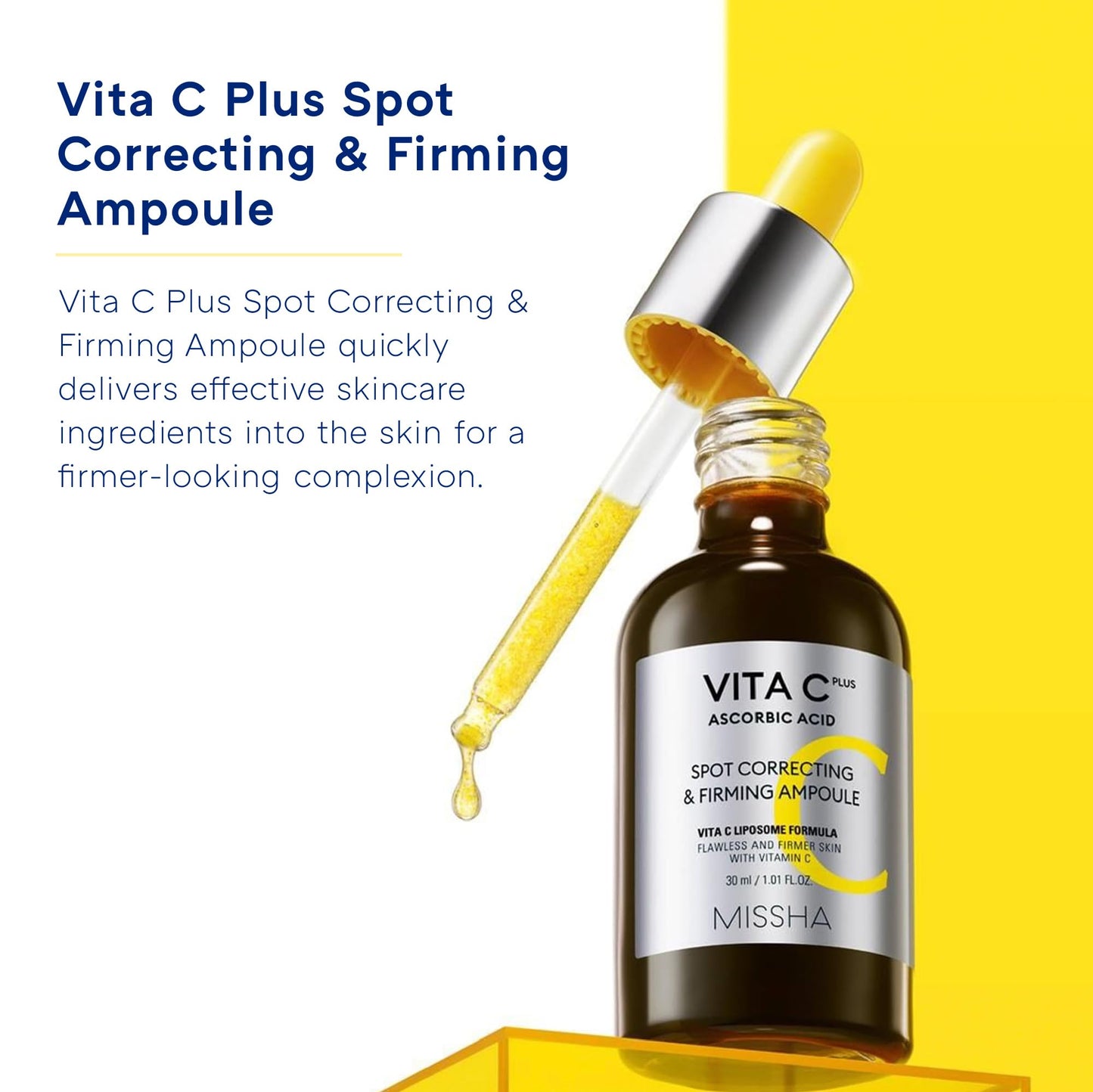 MISSHA Vita C Plus Ampoule Vitamin C Serum Korean Skin Care 1.01 oz