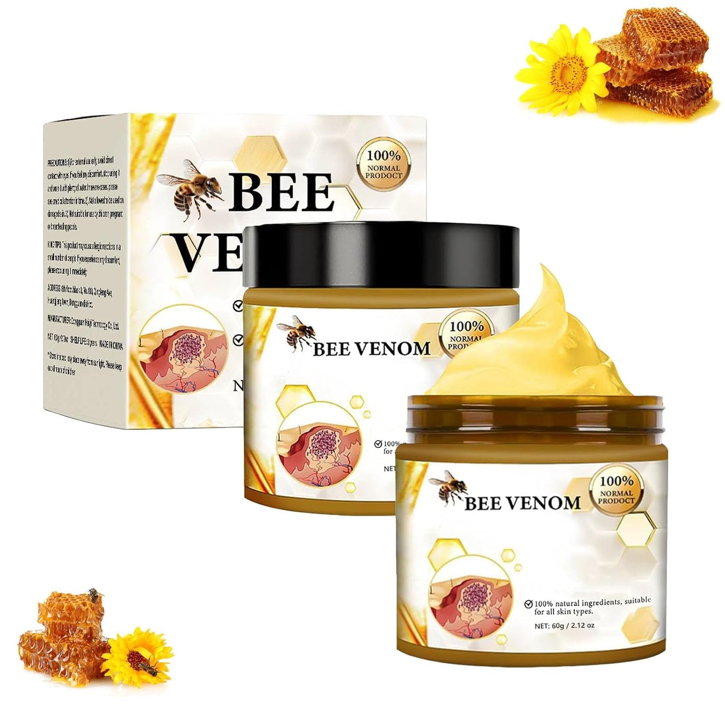 2Pcs Bee Venom Cream, New Professional Bee Venom Repair Cream, Bee Venom Cream for All Parts of The Body