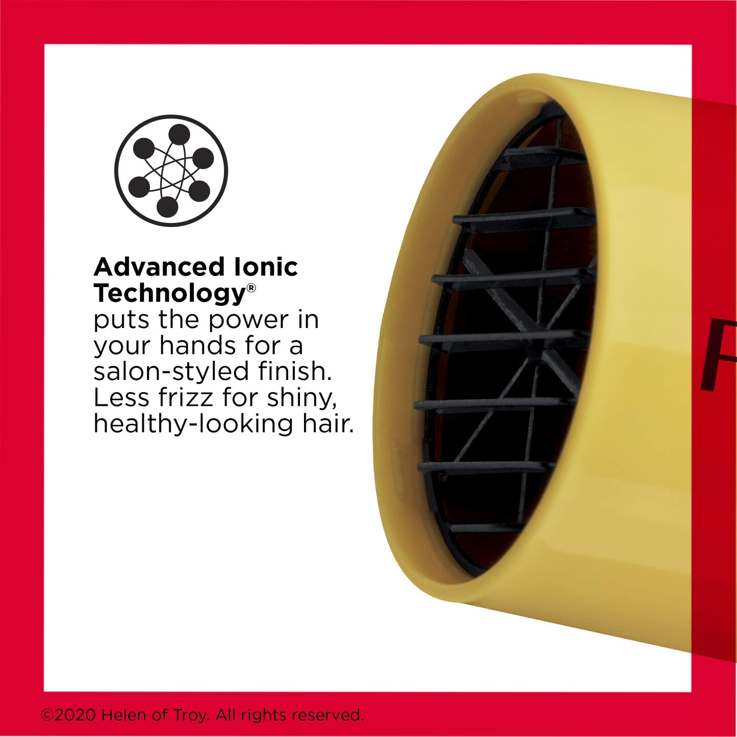 REVLON Compact Hair Dryer | 1875W Lightweight Design, Perfect for Travel, (Yellow), Plastic