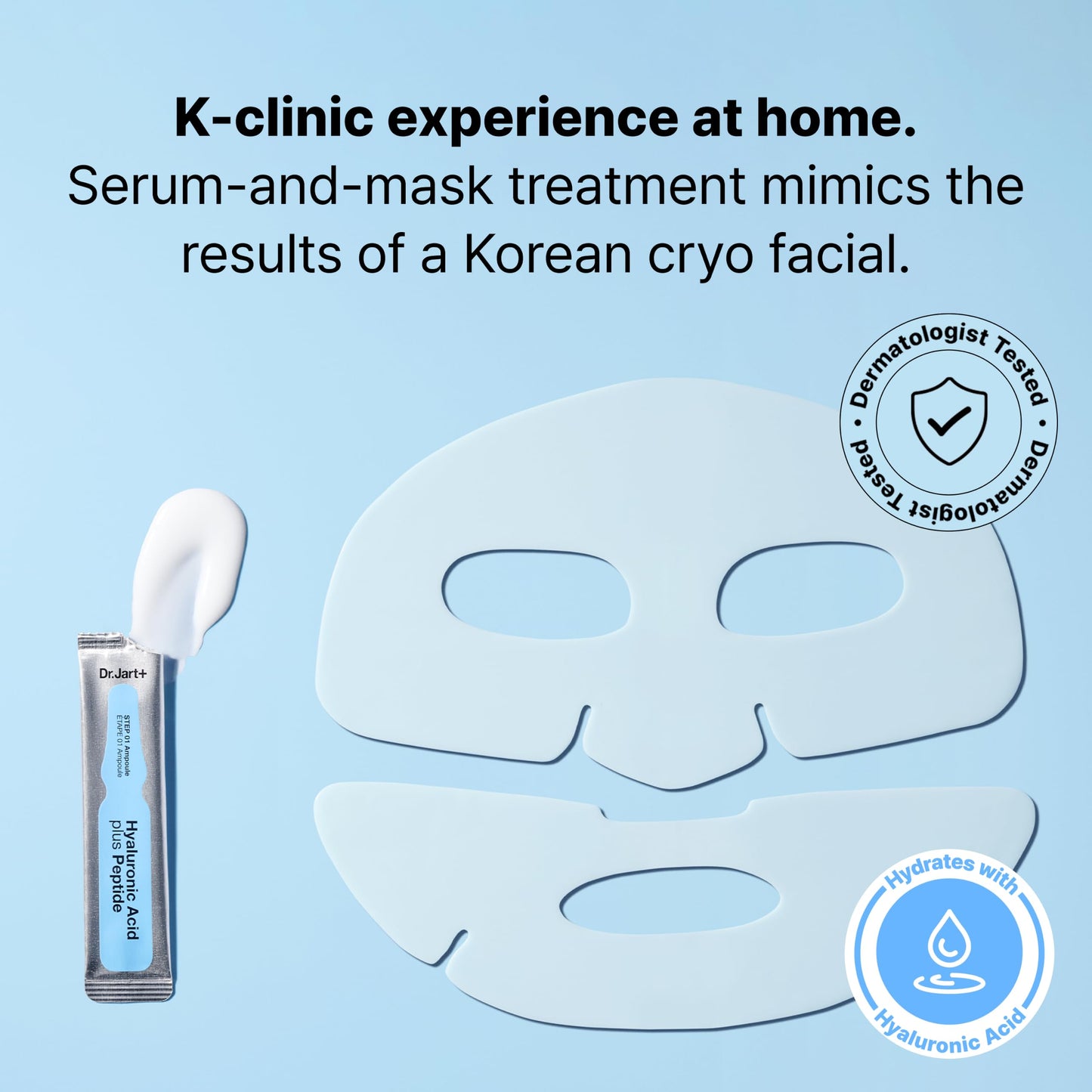 Dr.Jart+ Cryo Rubber Moisturizing and Cooling Korean Face Mask with Hyaluronic Acid and Peptides|