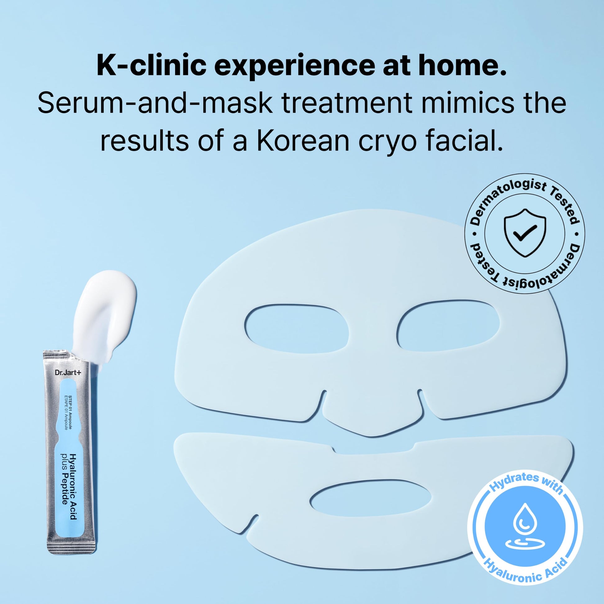Dr.Jart+ Cryo Rubber Moisturizing and Cooling Korean Face Mask with Hyaluronic Acid and Peptides|