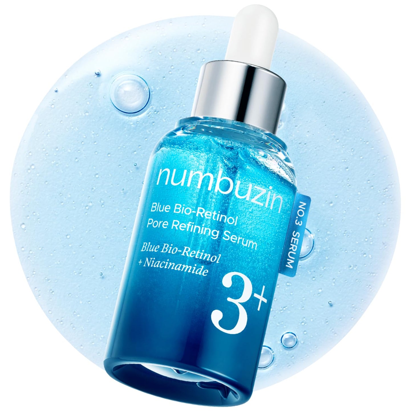 numbuzin No.3 retinol Serum | Blue Bio-Retinol Pore Refining Serum | Retinol Beginner, Tightening