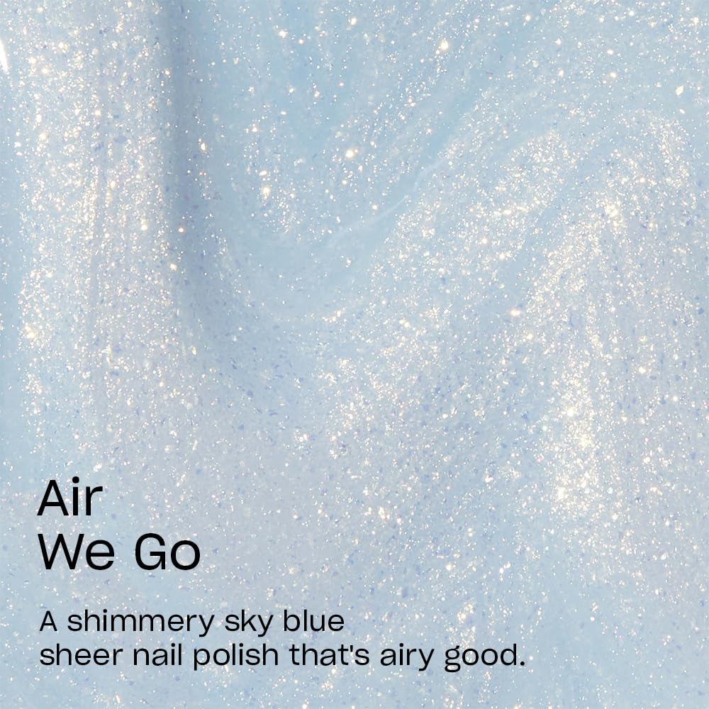 OPI Nail Lacquer Air We Go | Sheer Pastel Sky Blue Shimmer Nail Polish