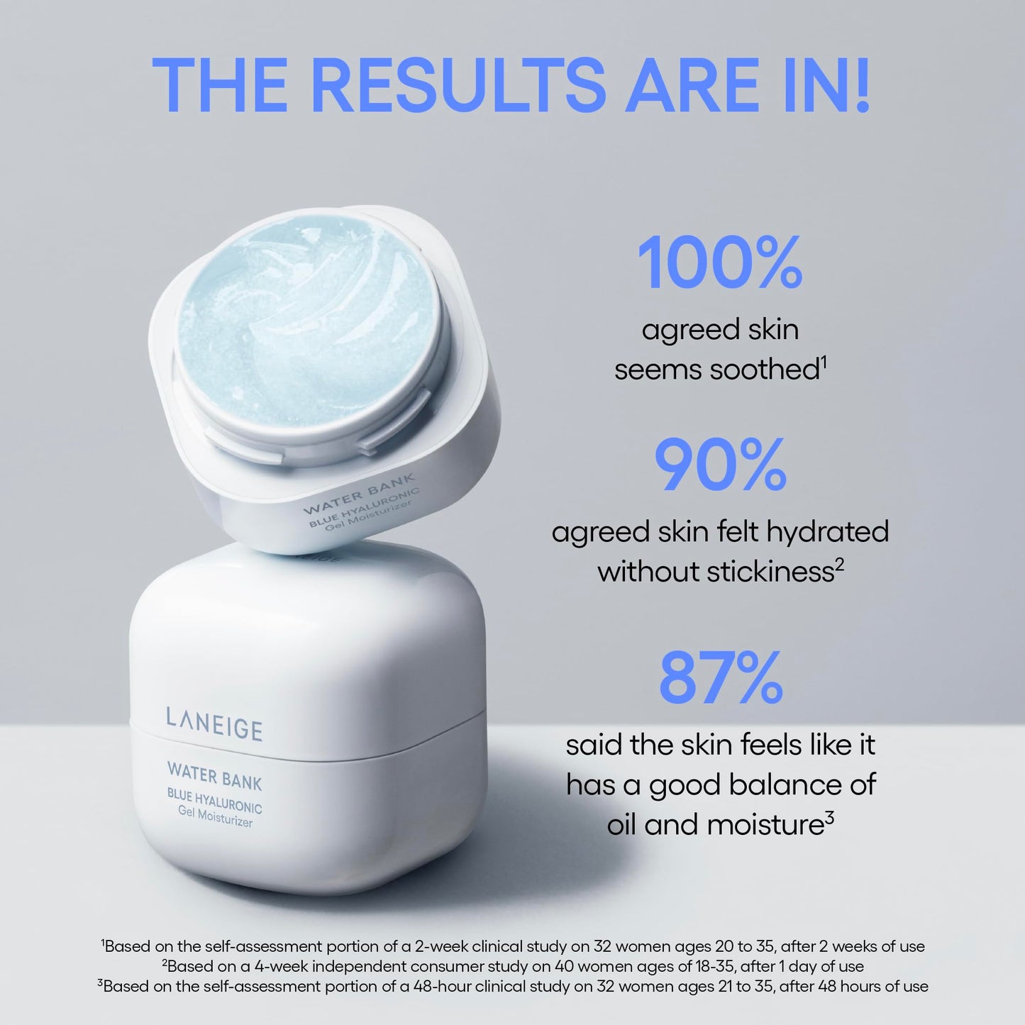 LANEIGE Water Bank Blue Hyaluronic Gel Moisturizer Refill: Lightweight Hydrating Face Gel with Mint