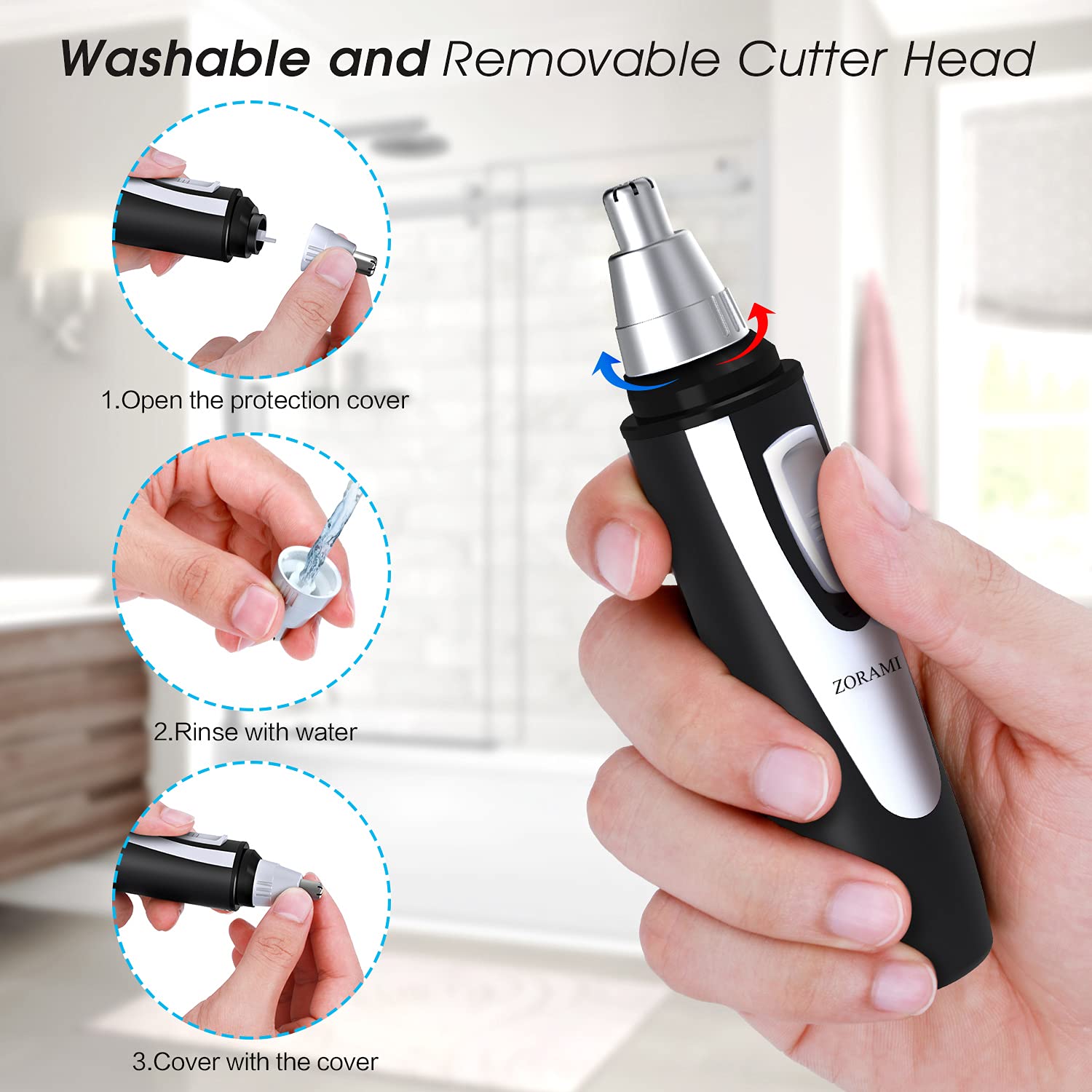 Ear and Nose Hair Trimmer Clipper - 2026 Professional Painless Eyebrow & Facial Hair Trimmer for