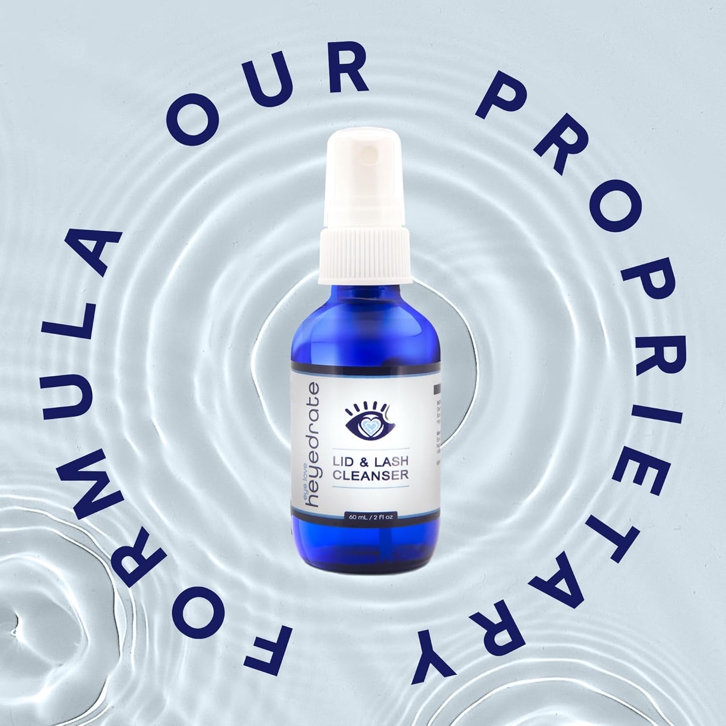 Lid and Lash Cleanser – 2oz Glass Bottle – Pure Hypochlorous Acid Spray for Soothing Dry Eye Irritation – Daily Eyelid & Lash Cleanser