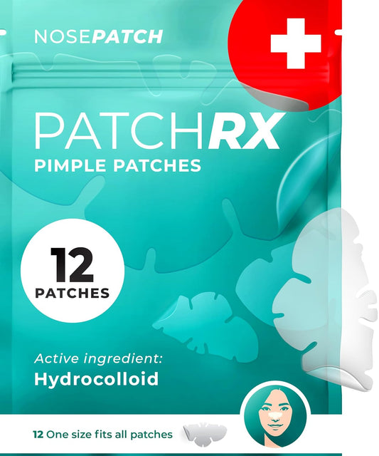 Pimple Patches for Nose (12 Pack), Cover Nose Pimples Overnight - Hydrocolloid Acne Patches - Pimple Patch Hydrocolloid Patches & Pimple Stickers, Nose Strip, Zit Patches