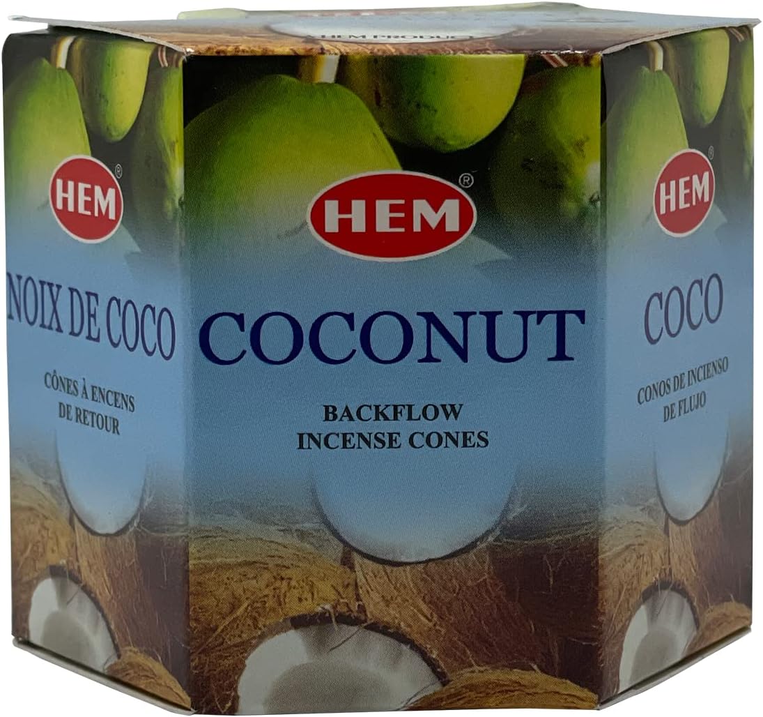 Coconut Backflow Incense Cones for Waterfall Aromatic Smoke Fountain Haze Falls