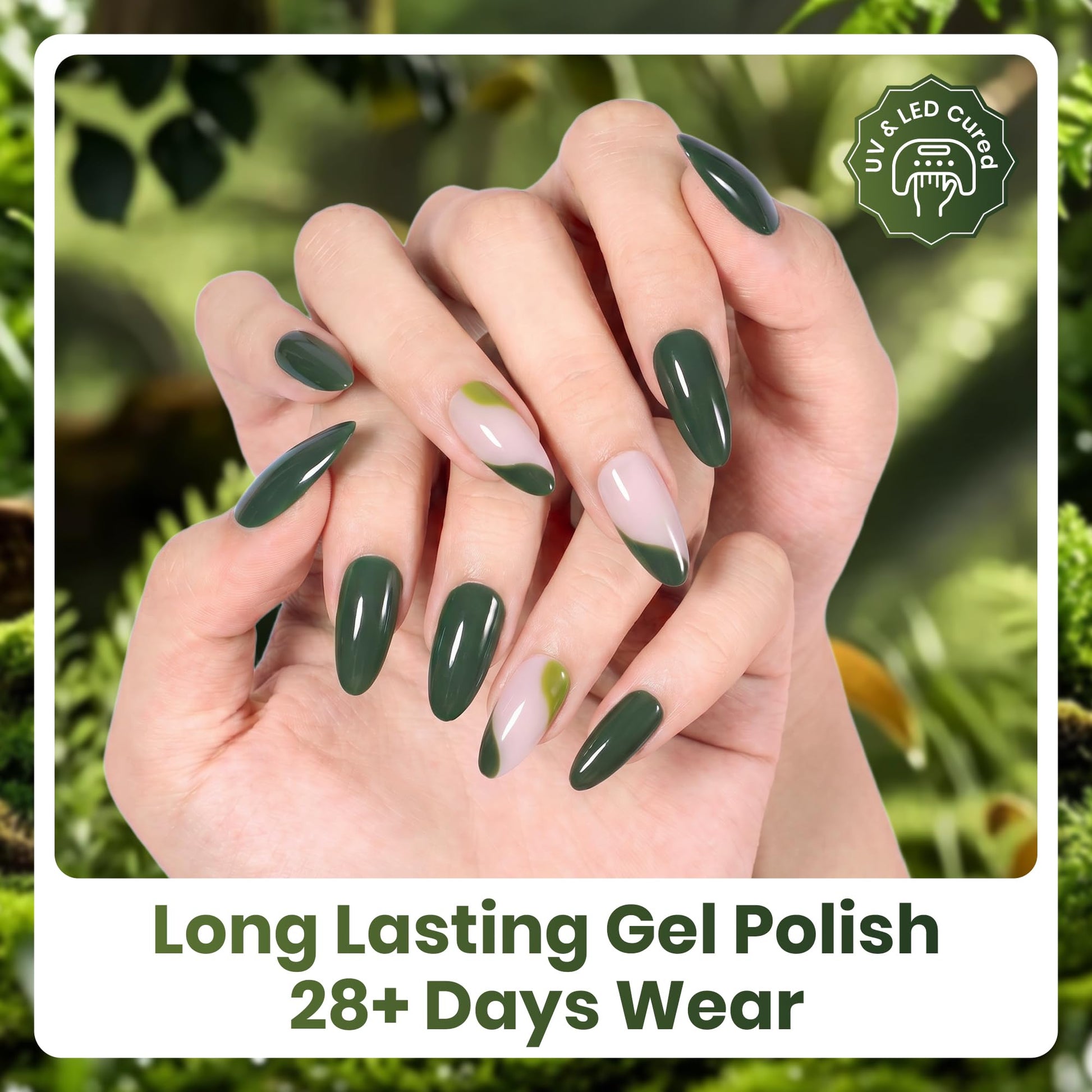 Beetles Green Gel Polish Set, Forest Whisper, 6 Colors Gel Polish Set