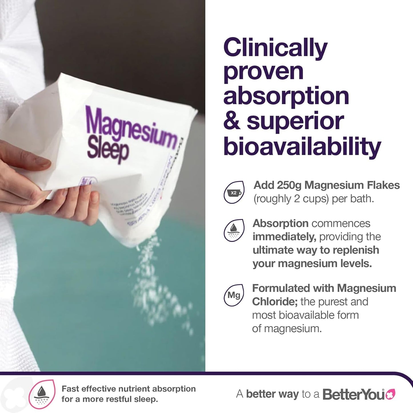 Magnesium Sleep by BetterYou for Unisex - 26.4 oz Bath Salt