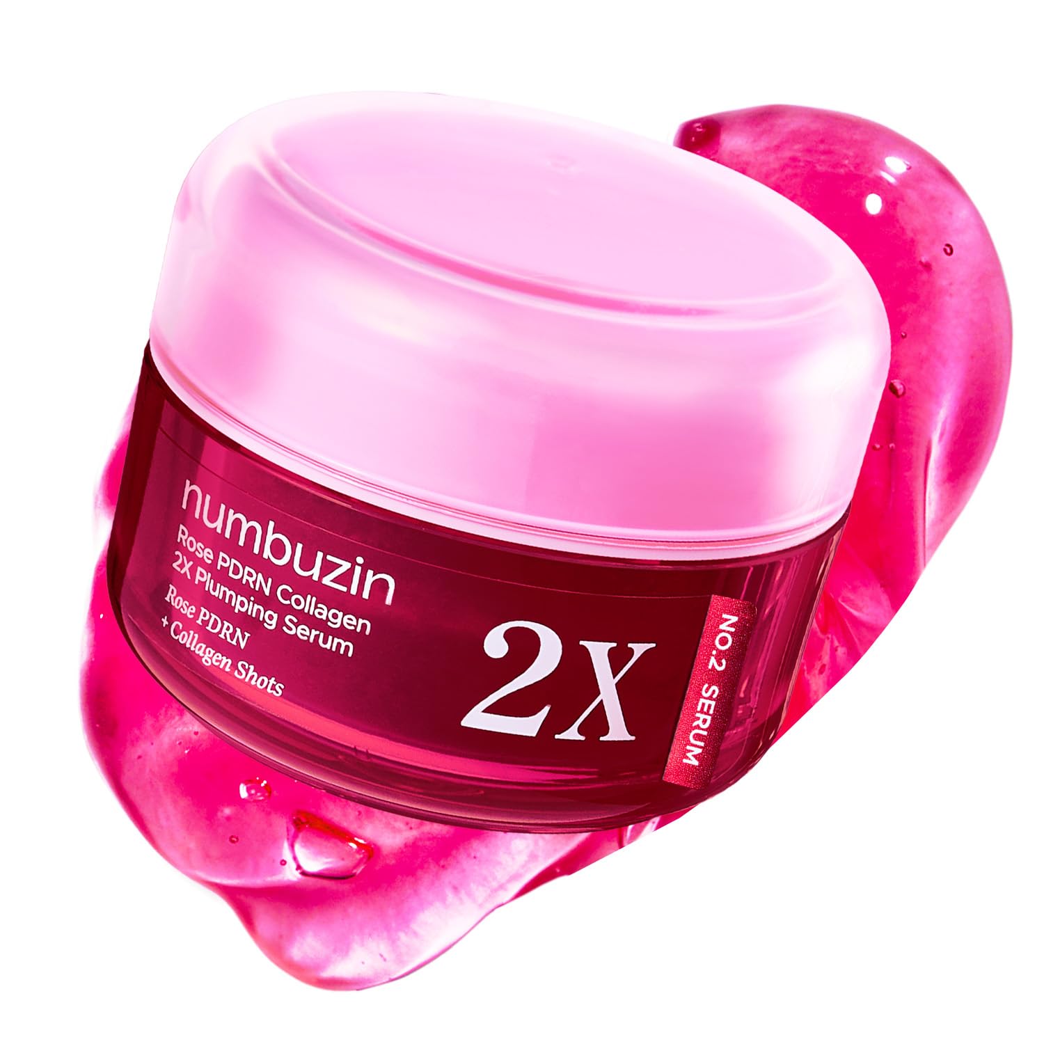 numbuzin No.2X Rose PDRN Collagen Plumping Serum, Collagen Spicule Serum for Firming & Volume Glow