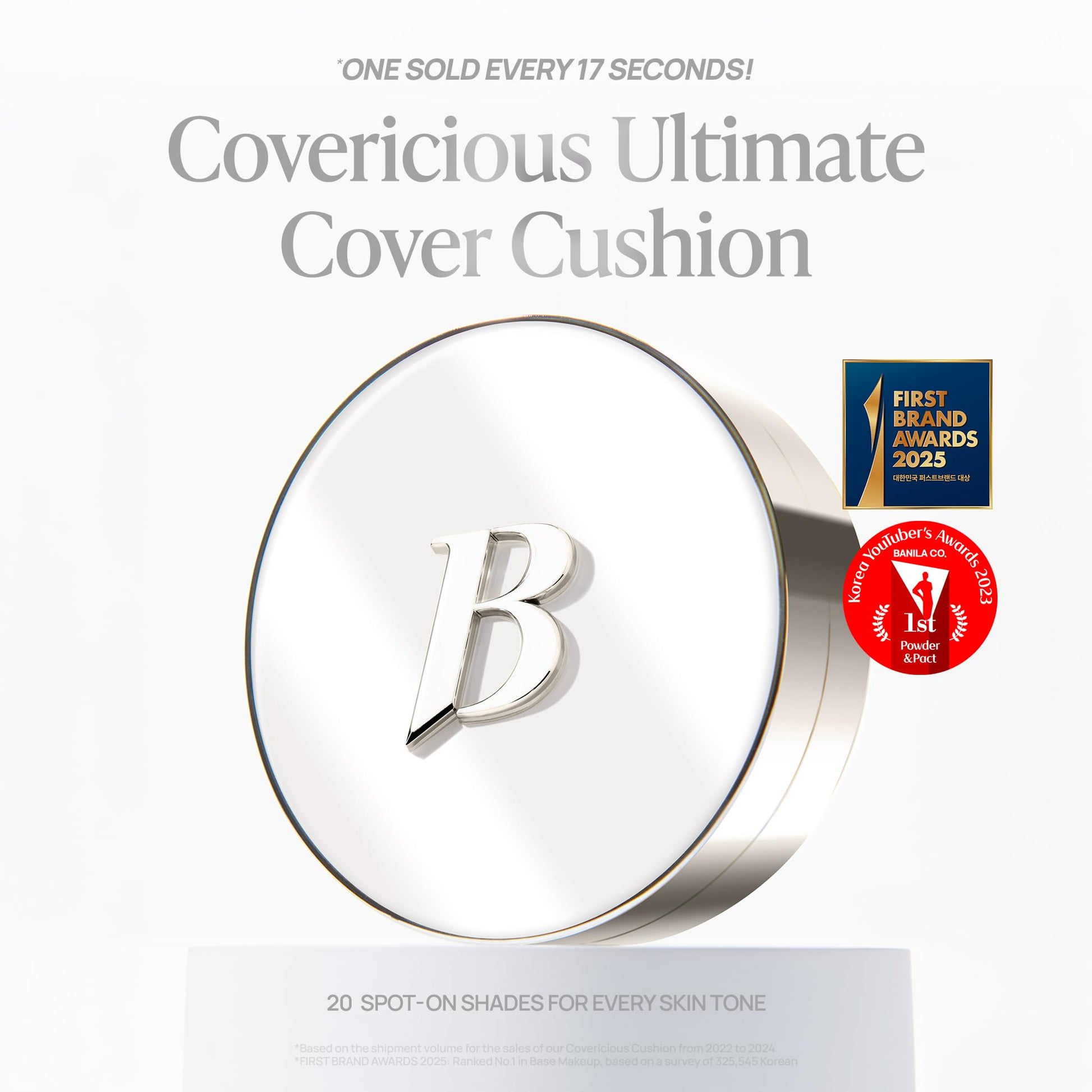 BANILA CO Covericious Cover Cushion - Long-Wear Matte, 25C AMBER (0.49 oz)