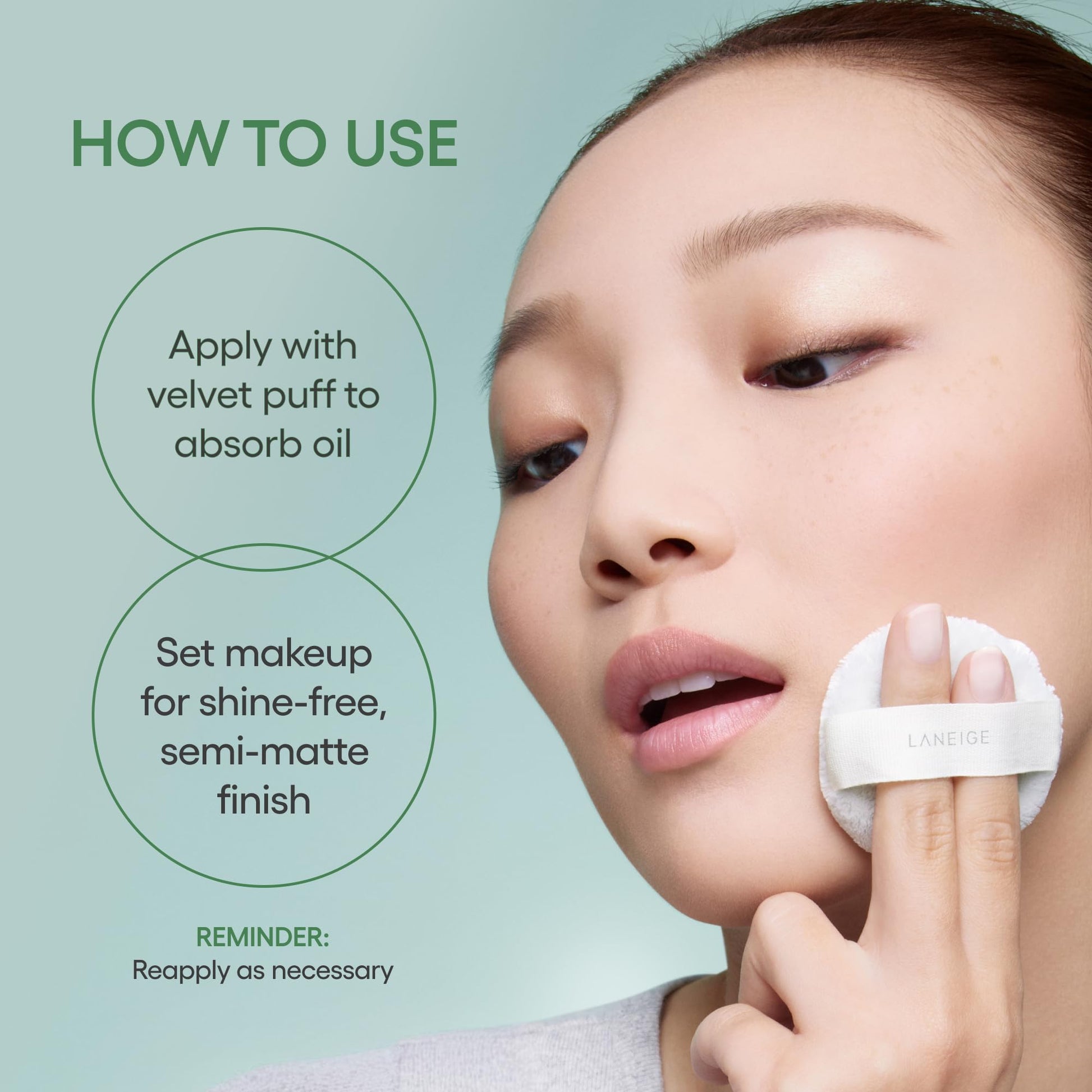 LANEIGE Neo Blurring Powder: Korean Shine Control Compact with Pore Blurring, Smoothing Finish &