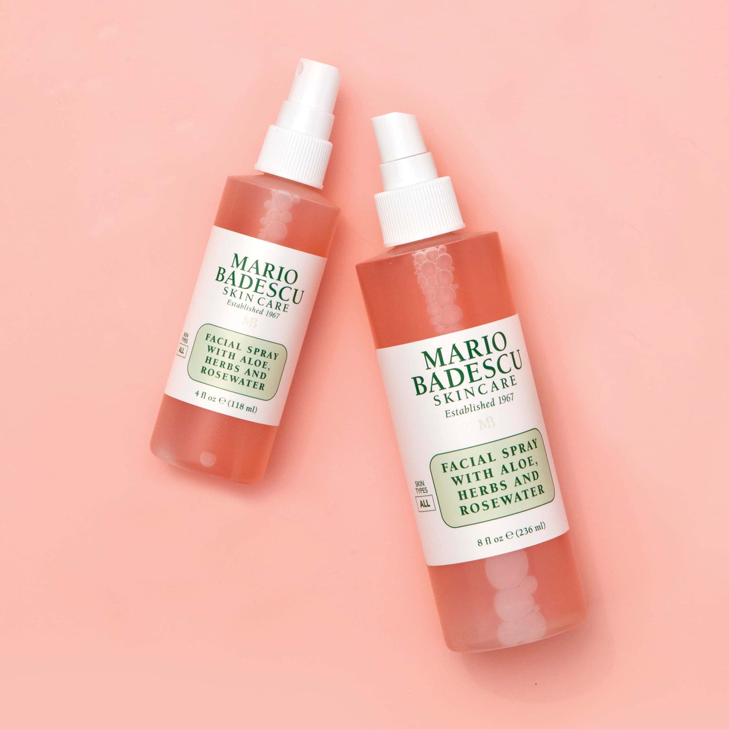Mario Badescu Facial Spray with Aloe, Herbs and Rose Water for All Skin Types, Face Mist that
