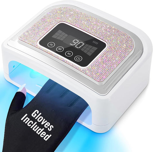 Cordless Nail Lamp, Rechargeable UV Nail Lamp for Gel Nails, LED Nail Lamp with 4 Timer Modes, Gel