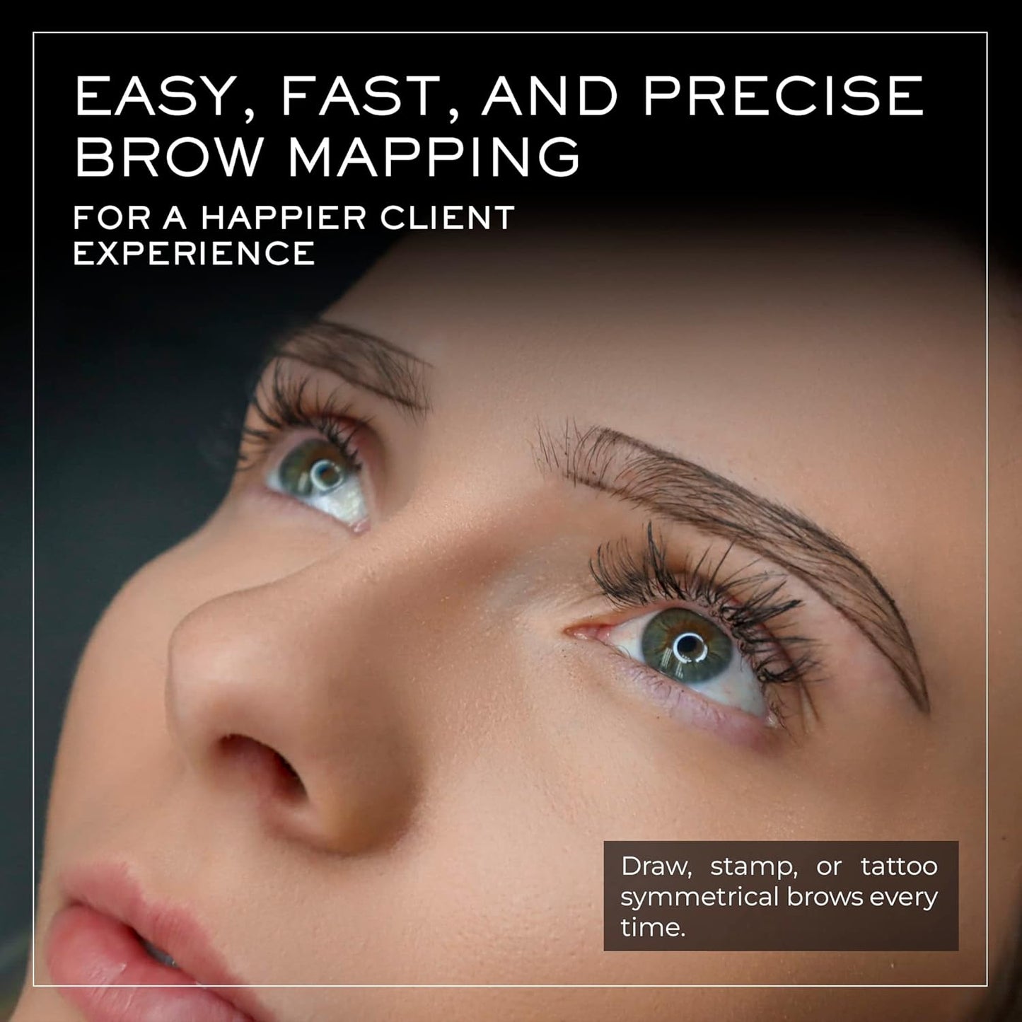 MADLUVV Eyebrow Shaper Stencils – 6 Reusable Stencils for Microblading, Brow Mapping & Shaping – Petite & Regular Sizes – for PMU & Semi-Permanent Makeup Artists – On The DL Set