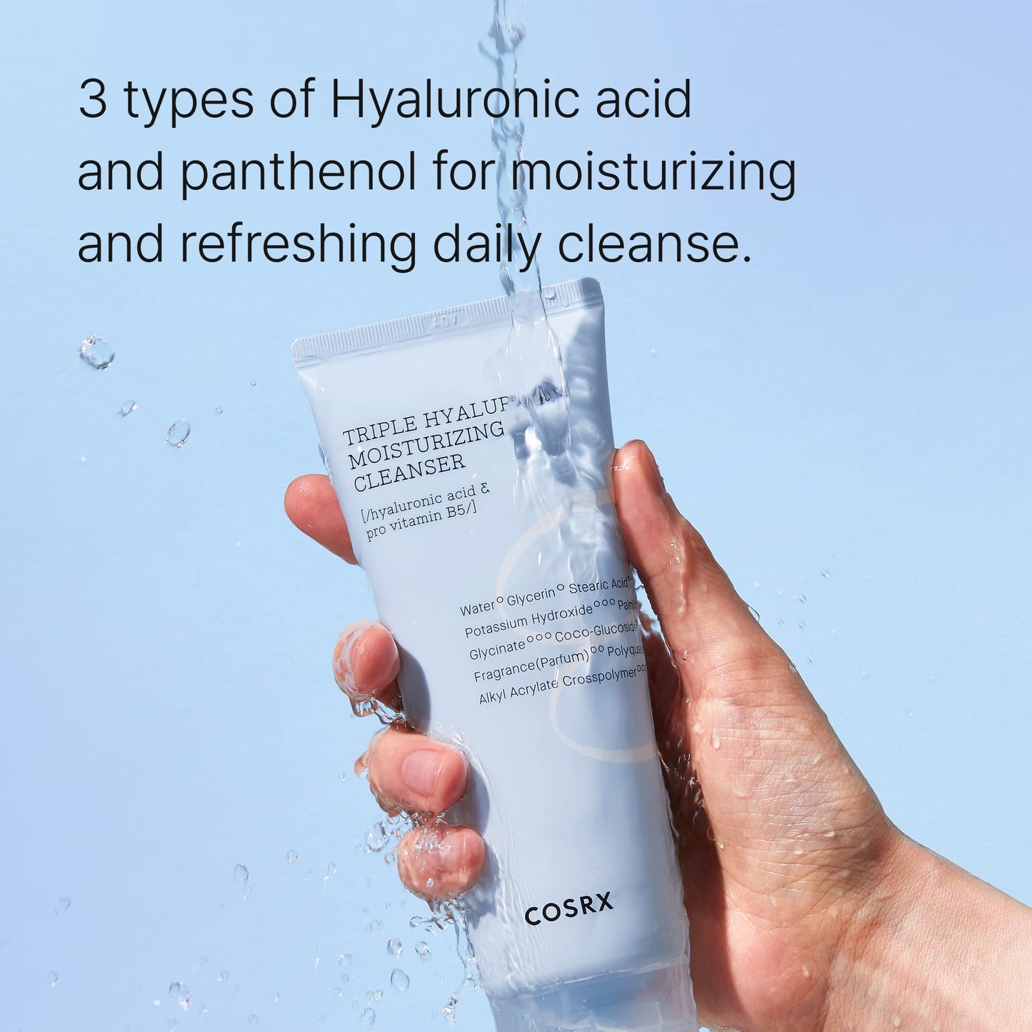 COSRX Hyaluronic Acid Moisturizing Cleanser with Vitamin B, 5.07 fl.oz