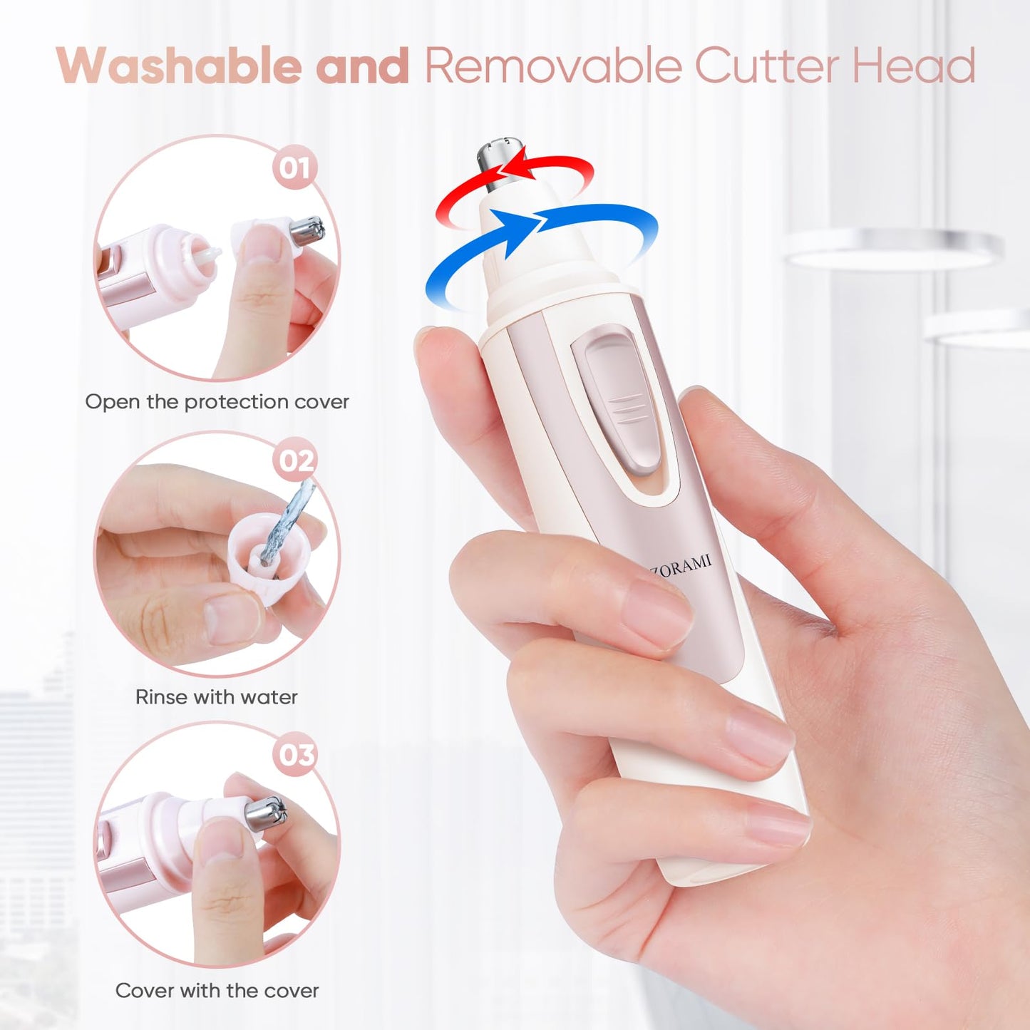 Ear and Nose Hair Trimmer Clipper - 2026 Professional Painless Eyebrow & Facial Hair Trimmer for