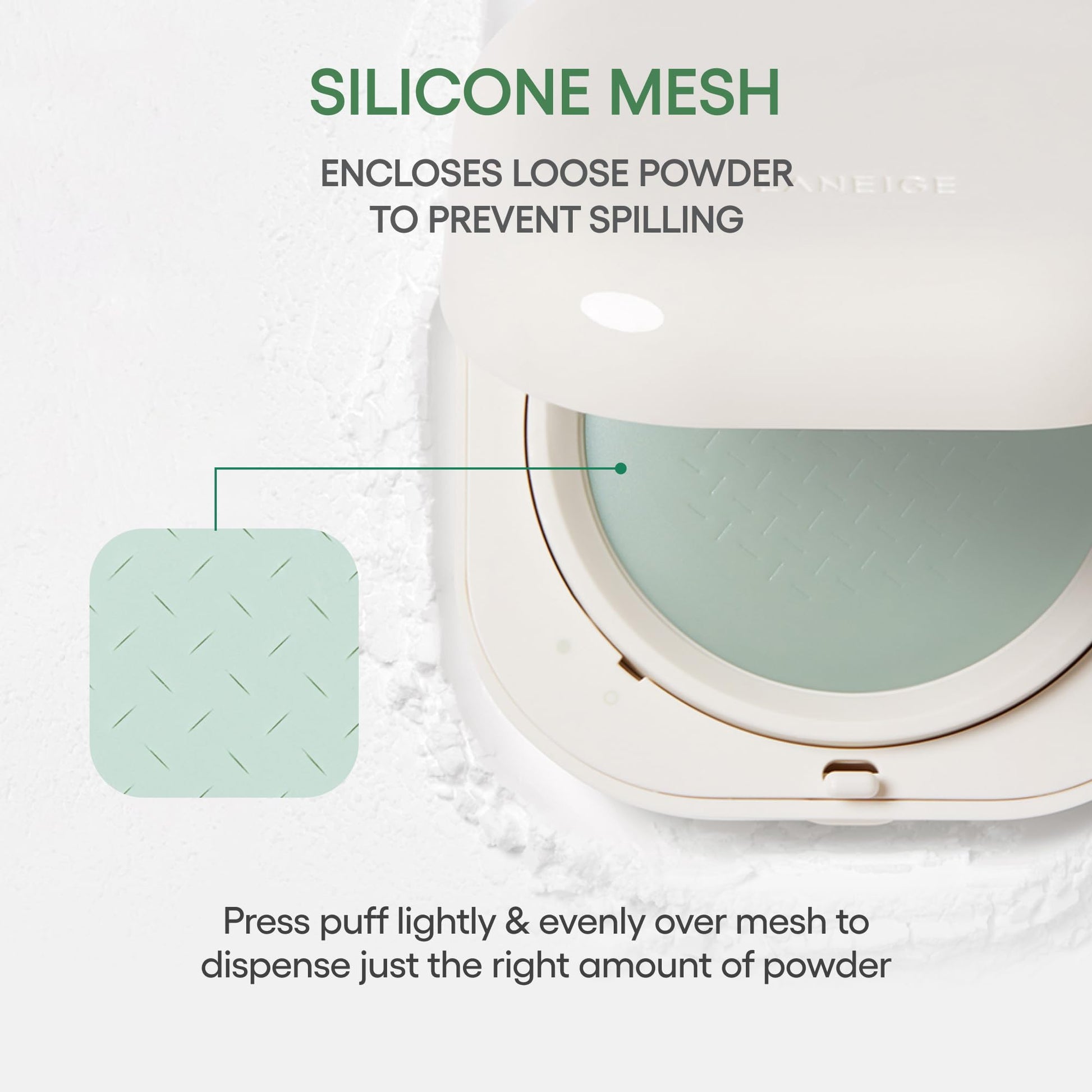 LANEIGE Neo Blurring Powder: Korean Shine Control Compact with Pore Blurring, Smoothing Finish &