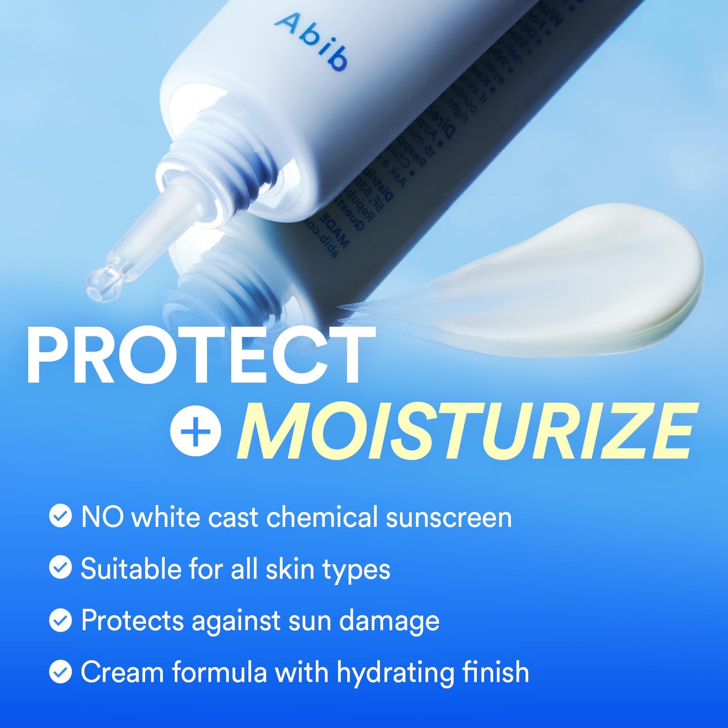 Abib Watery Hyaluron Sunscreen Moisture Tube Broad Spectrum SPF 30, 1.69 fl oz(50ml), Korean