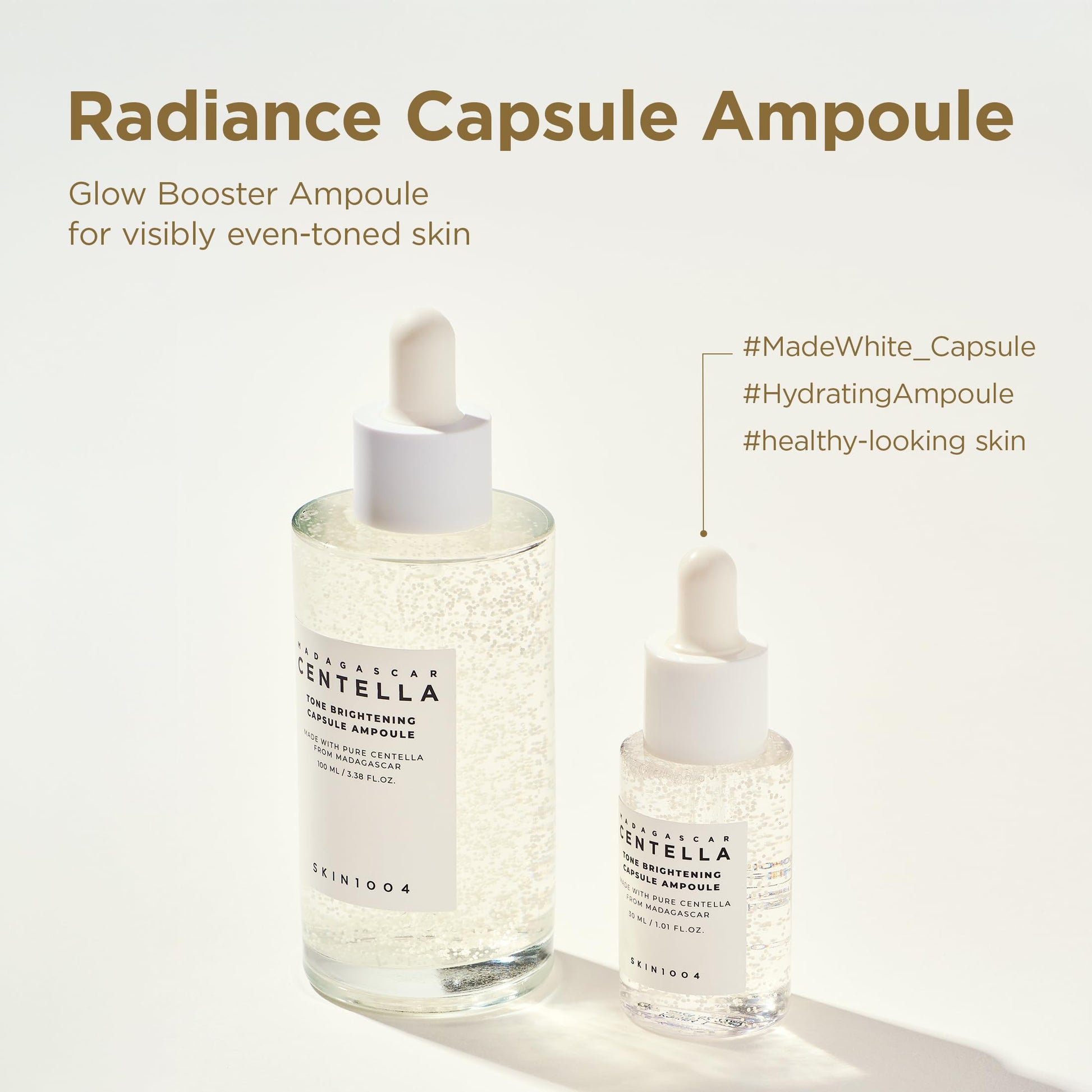 SKIN1004 Madagascar Centella Ampoule Kit, 4ea x 1.10 fl.oz, 30ml, Travel Size Face Serum