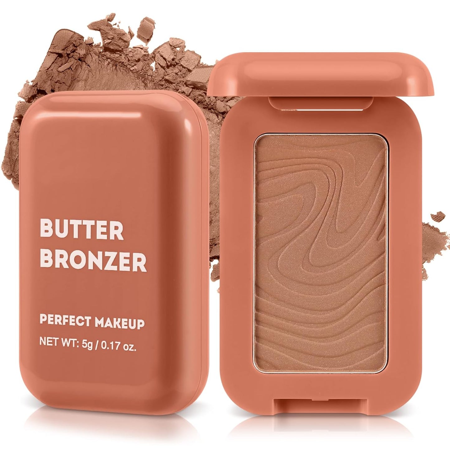 Boobeen Soft Matte Bronzer, Contour Palette for Face, Bronzing & Blush Powder for Contouring, Long-lasting & Buildable Bronzed Shimmer