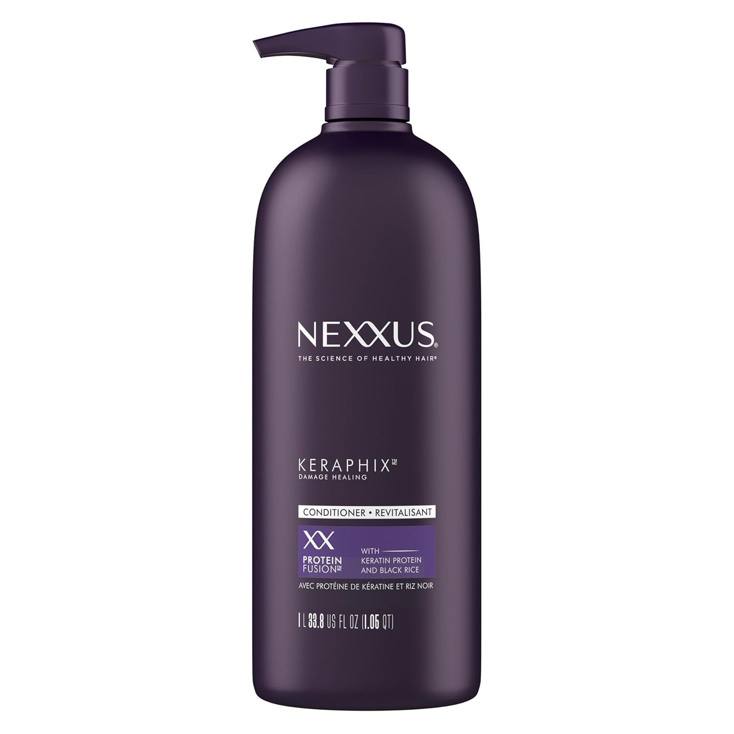 Nexxus Keraphix ProteinFusion Conditioner with Keratin Protein and Black Rice Conditioner for Damaged Hair 33.8 oz