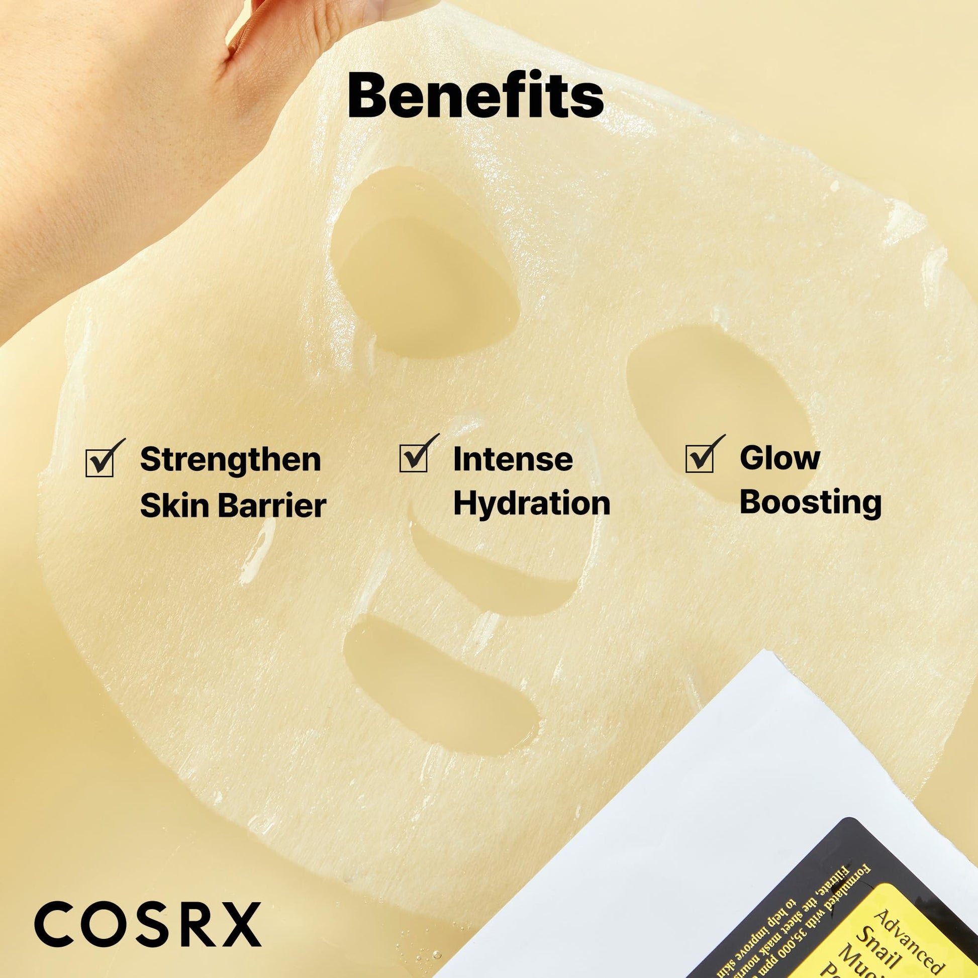 COSRX Snail Mucin Sheet Mask 2 Pack of 10 EA with Snail Mucin Serum