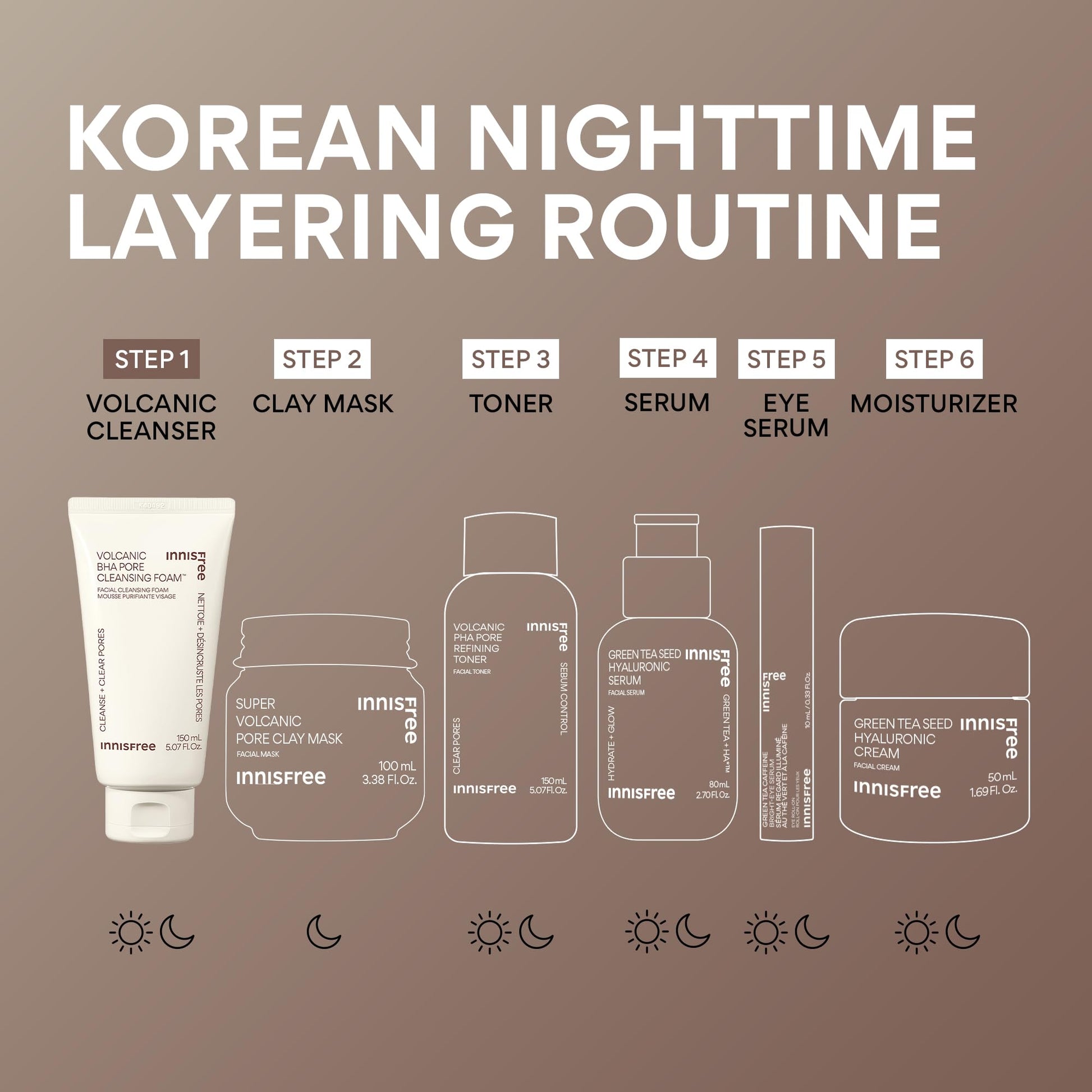 innisfree Volcanic BHA Pore Cleansing Foam with Salicylic Acid | Korean Face Wash with Hyaluronic