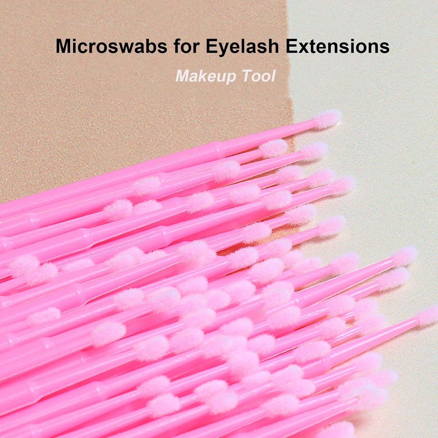 2100PCS Microswabs for Eyelash Extensions，Micro Applicators Brush for Cleaning and Applying Make-up Pink (Head Diameter: 2.0mm)