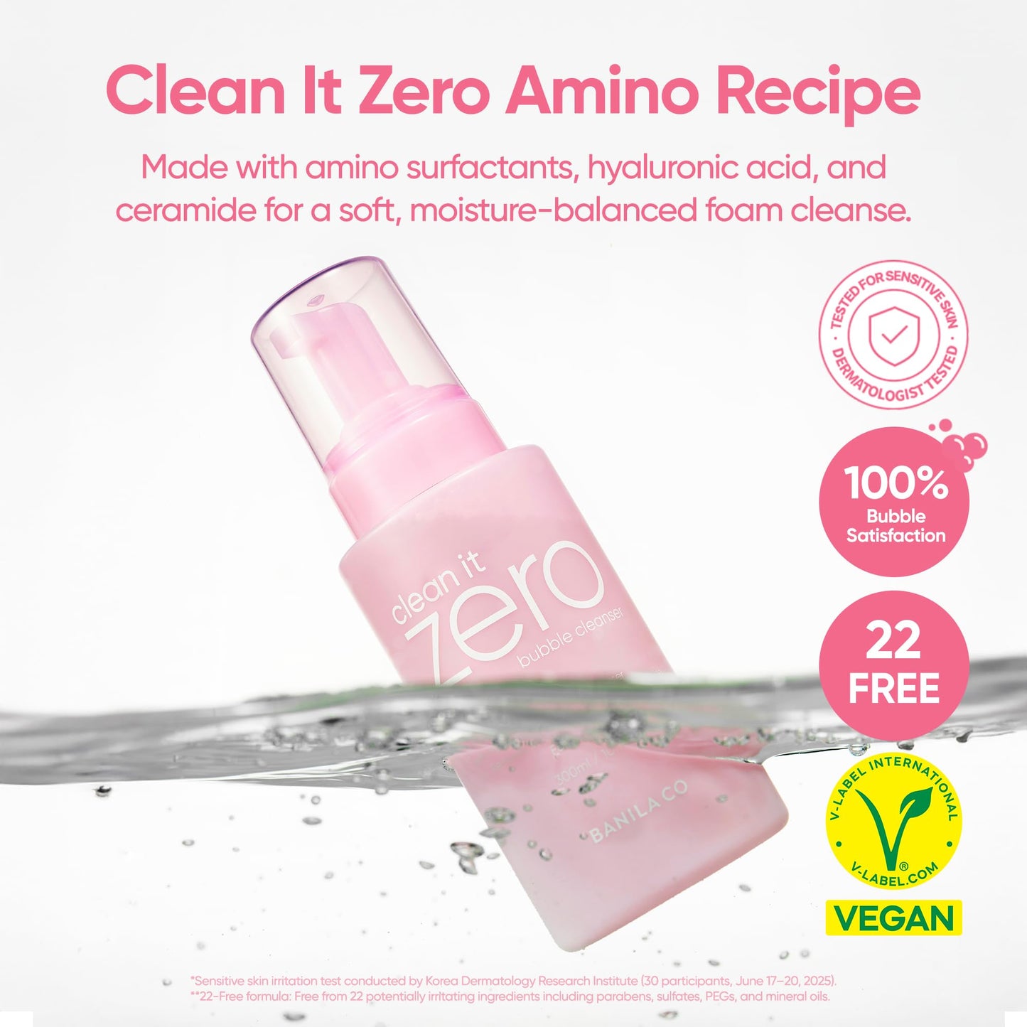 BANILA CO Clean It Zero Amino Bubble Cleanser - pH-Balanced (10.14 fl oz)