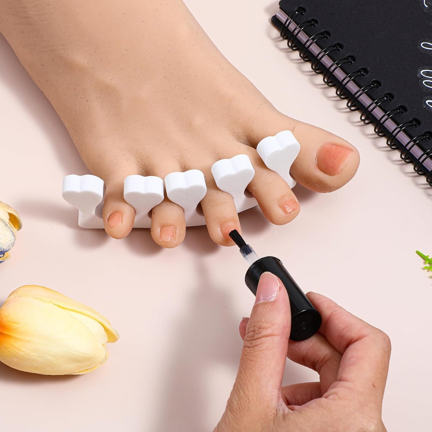 400 PcsToe Separators Pedicure Tool Kit Soft Toe Spacers for Pedicures Spreaders Finger Dividers for Women Men Feet Nail Toenails Art Painting Polish Spa(White)