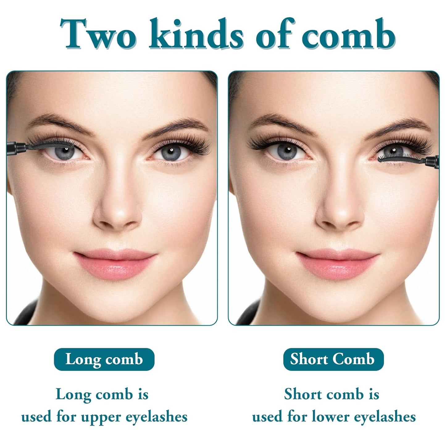 3 Pcs Silicone Lash Brush Mascara Eyelash Separator Eyelash Comb Eyebrow Brush Eyelashes Definer with Dust Lid Lash Separating Comb Brow Grooming Brush